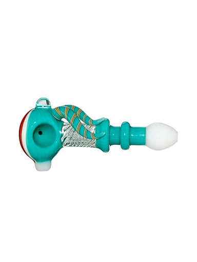 Preview pic of Colorful Fish Shaped Glass Hand Pipe