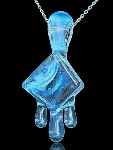 Preview pic of Chaka Glass Ice Cube Pendant