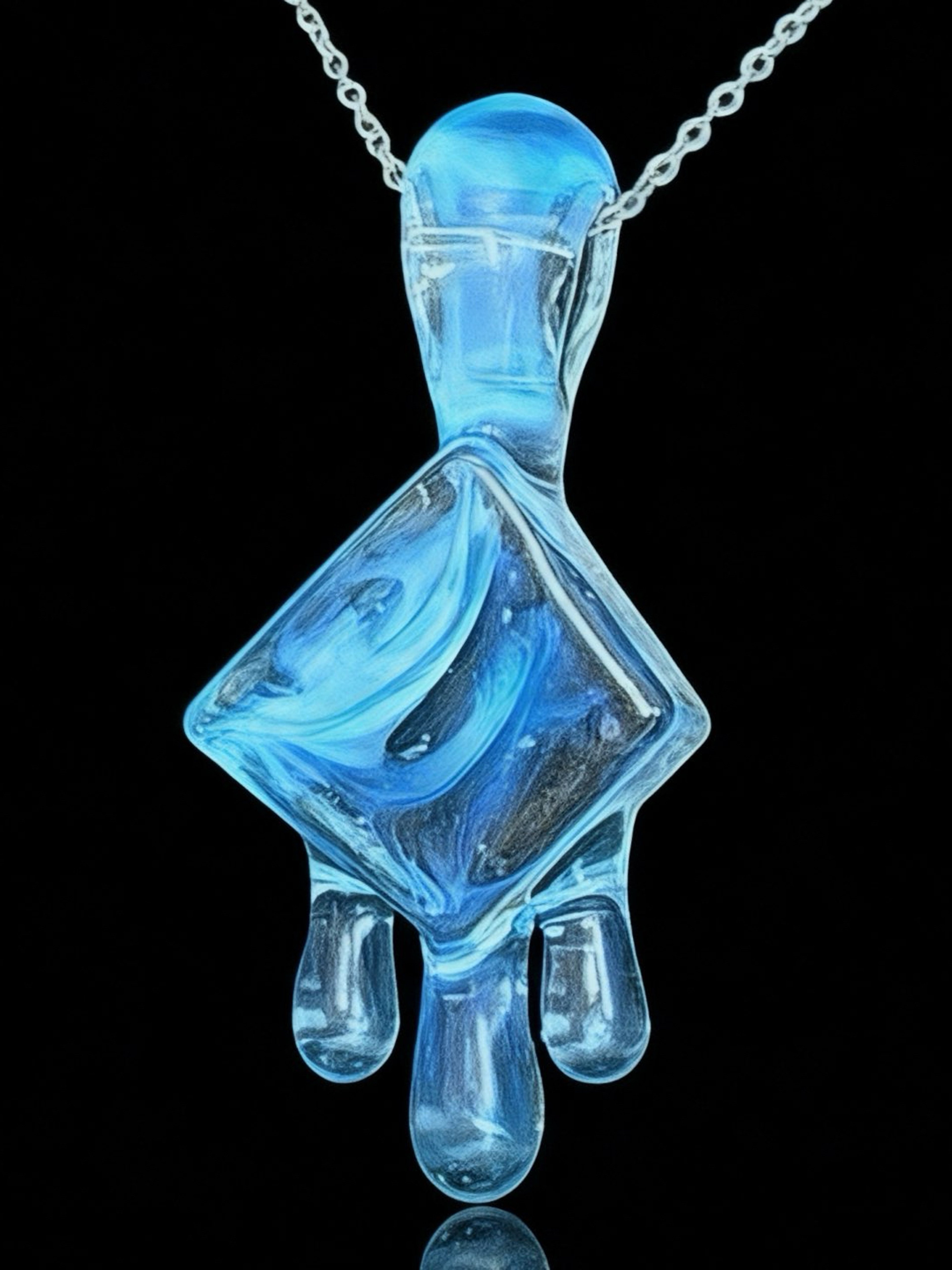 Preview pic of Chaka Glass Ice Cube Pendant