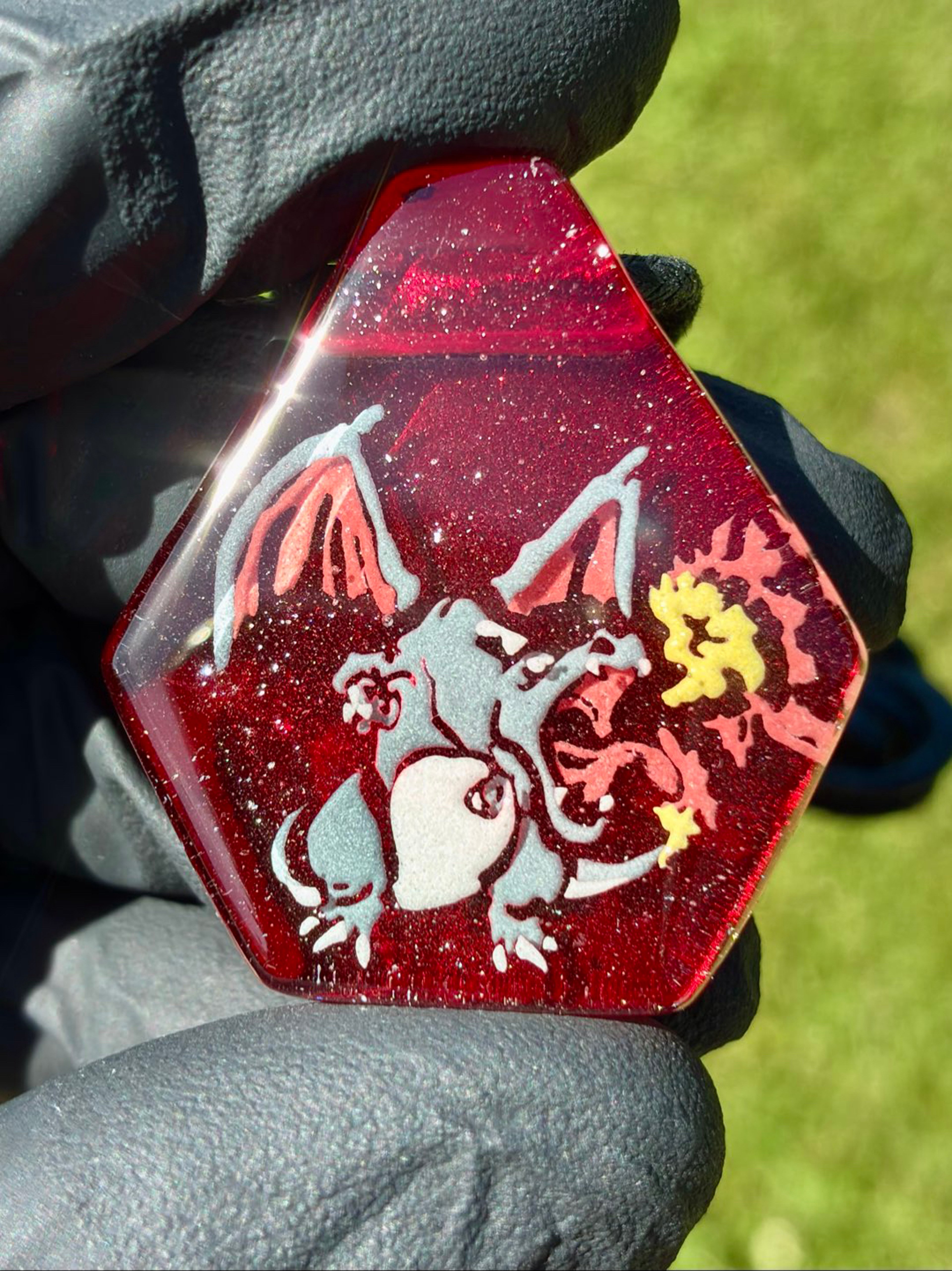 Pokemon Red Shiny Charizard pendant image 0