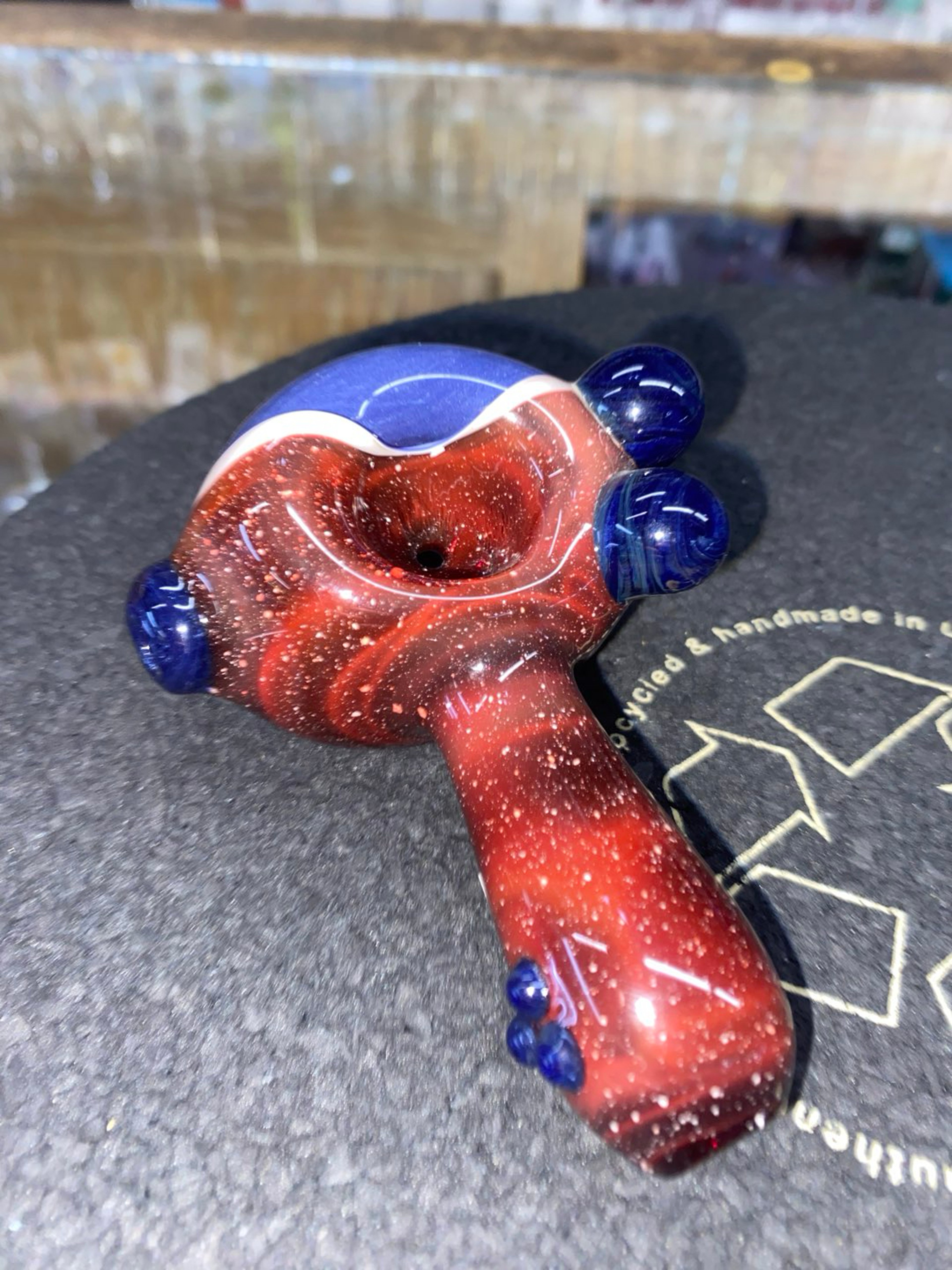 Preview pic of Red Space Spoon By Ross Glass