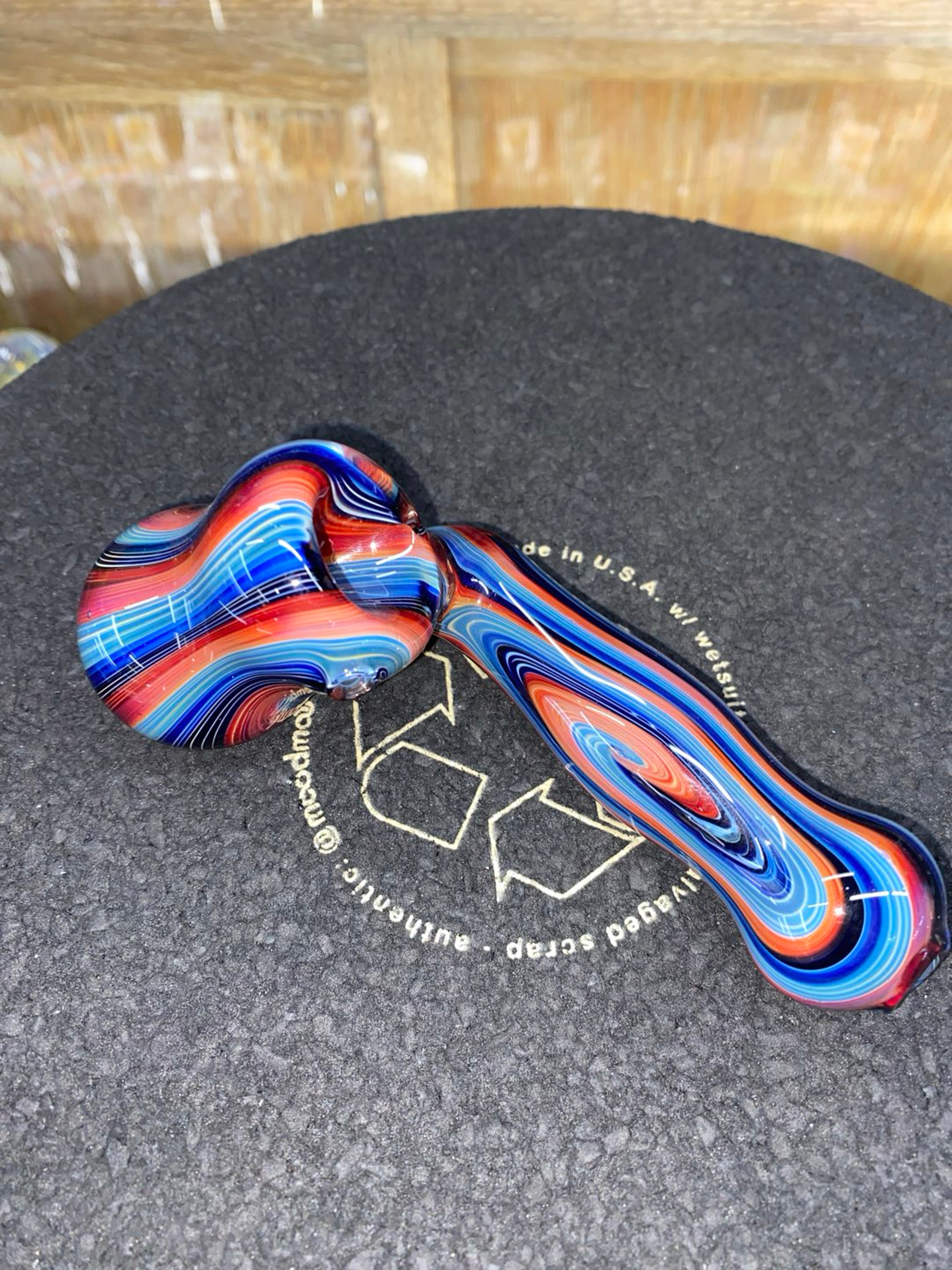 Red & Blue Dry Side Car Pipe image 0