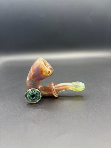 Preview pic of Mystery aventurine Sherlock w/  Mr Hard implosion flower