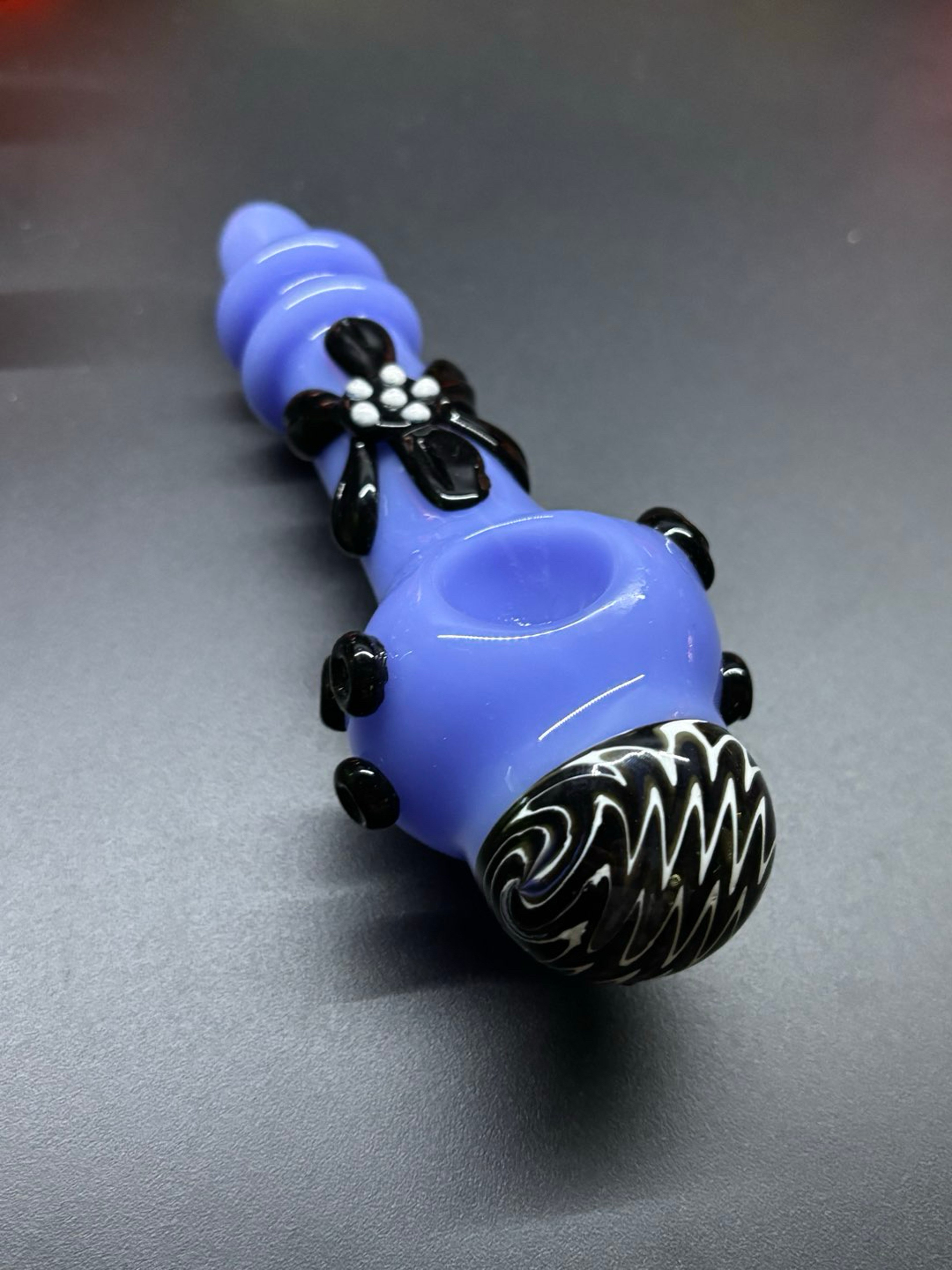 Blue wig-wag flower spoon image 0