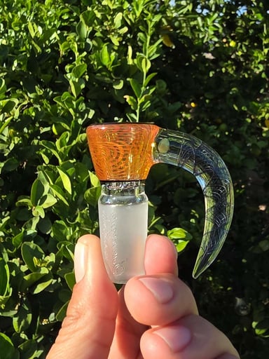 Preview pic of Sovereignty Steve Slide Orange bowtie with matching Opal and retti on the horn 18mm