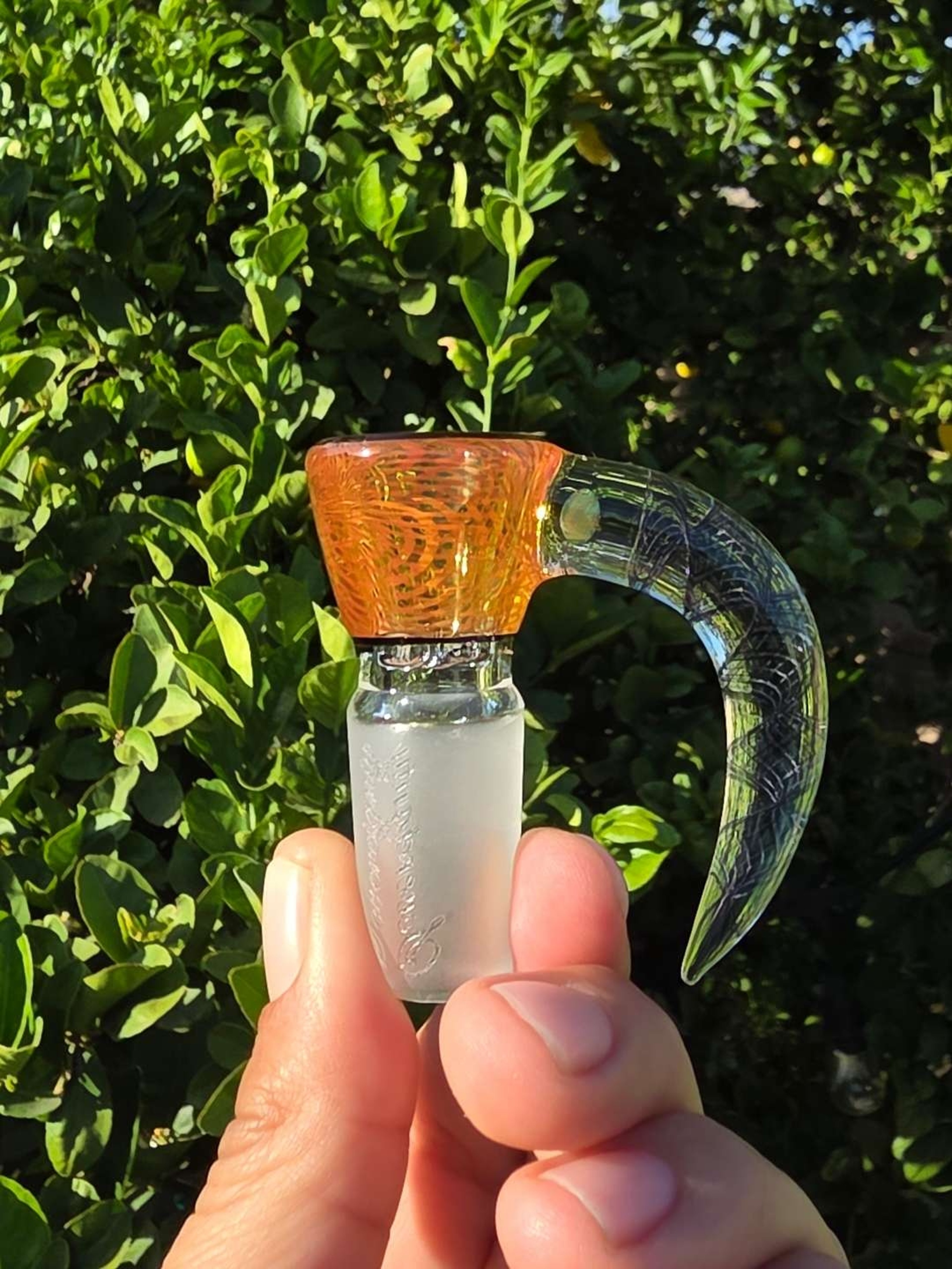 Sovereignty Steve Slide Orange bowtie with matching Opal and retti on the horn 18mm image 0
