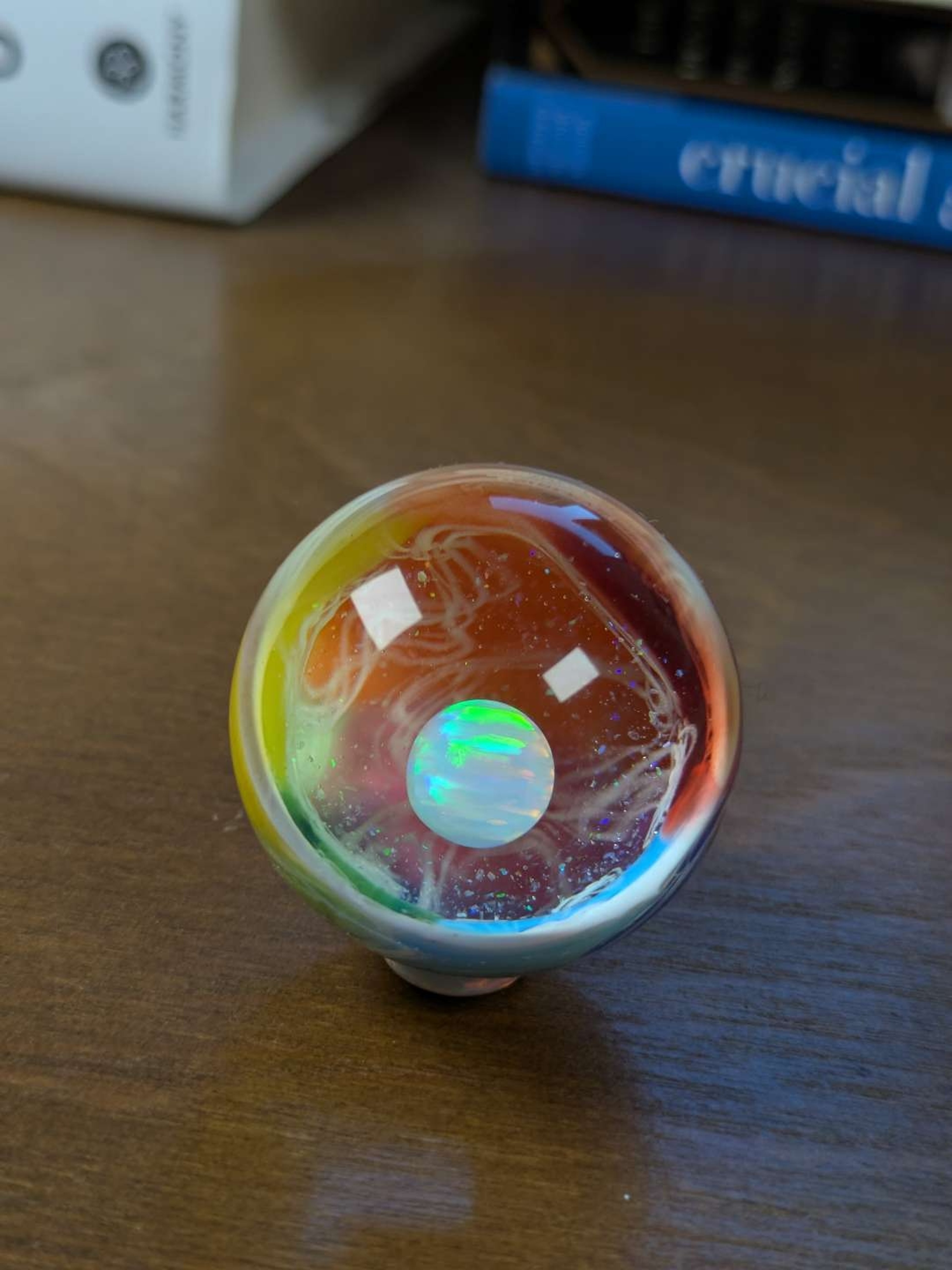 Preview pic of Scomo double rainbow marble with large opal shere