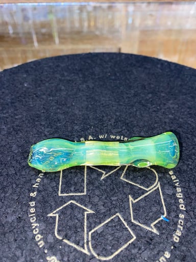 Preview pic of Freeways Glass Art Green One Hitter