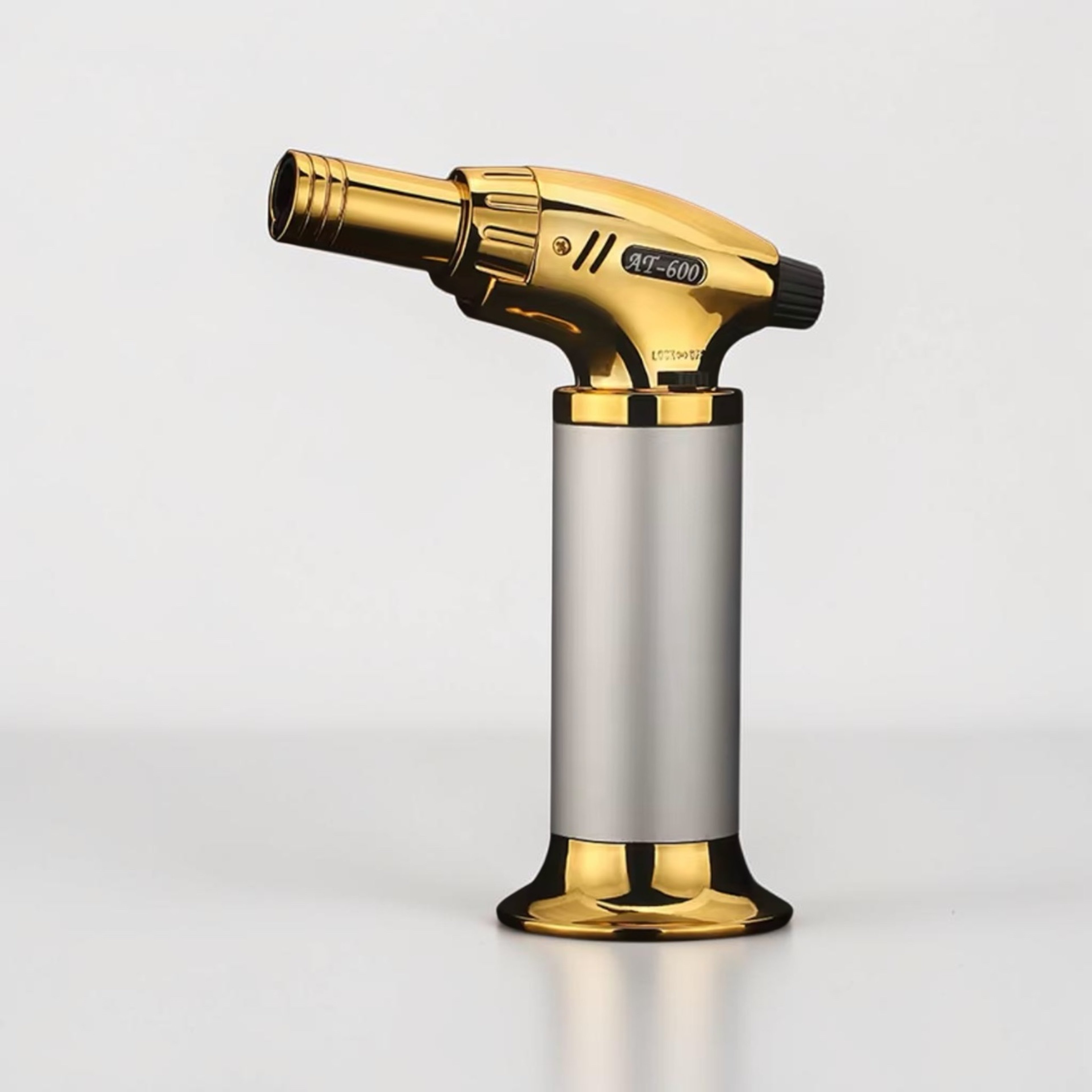 ANTAI AT600 Refillable Butane Torch Lighter – Silver Jet Flame Torch image 0