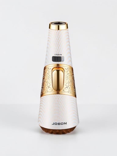 Preview pic of JOBON A09 Refillable Butane Torch Lighter 3.8” – White & Gold Jet Flame Torch
