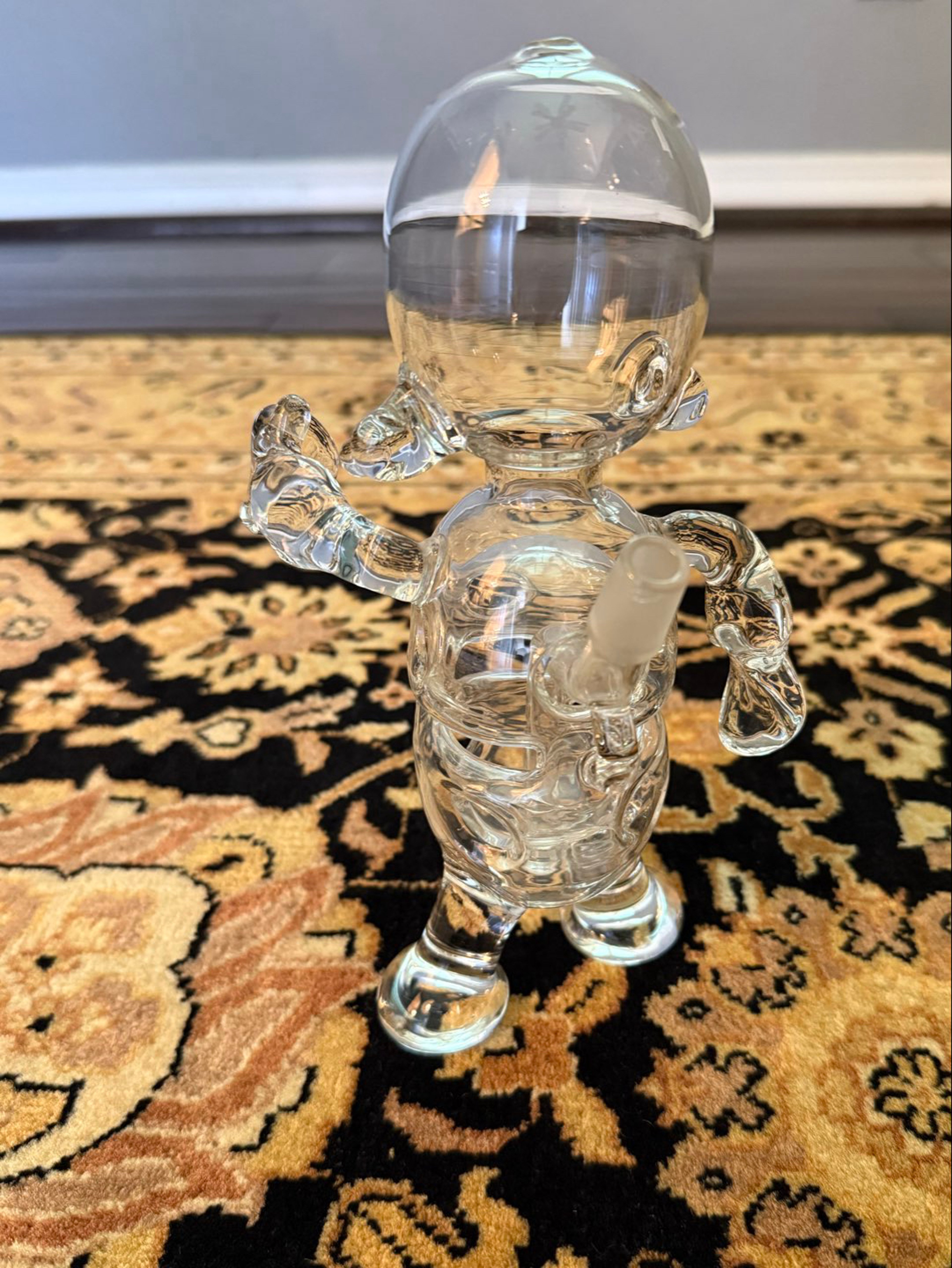 Preview pic of Custom Character Recycler Rig / Heady Glass Piece – Clear Borosilicate Art Glass