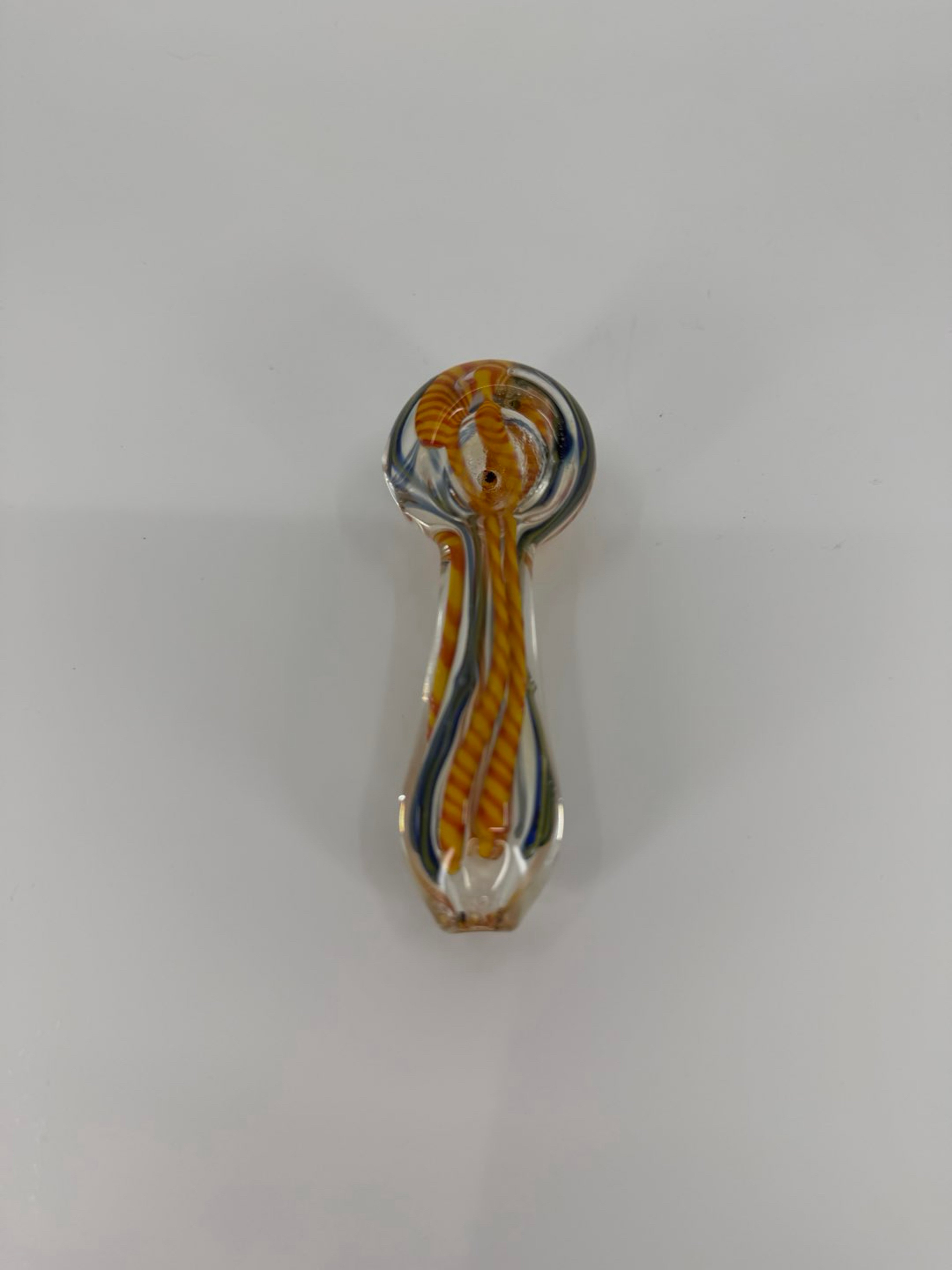 Preview pic of Small Glass Bowl - Orange & Blue