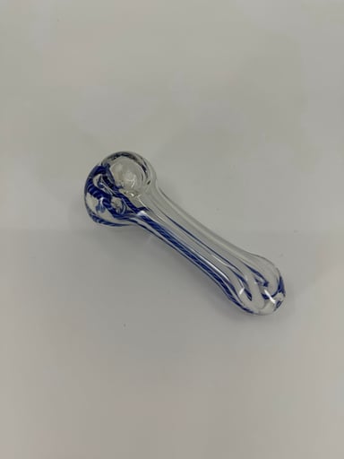 Preview pic of Medium Glass Bowl - White & Blue
