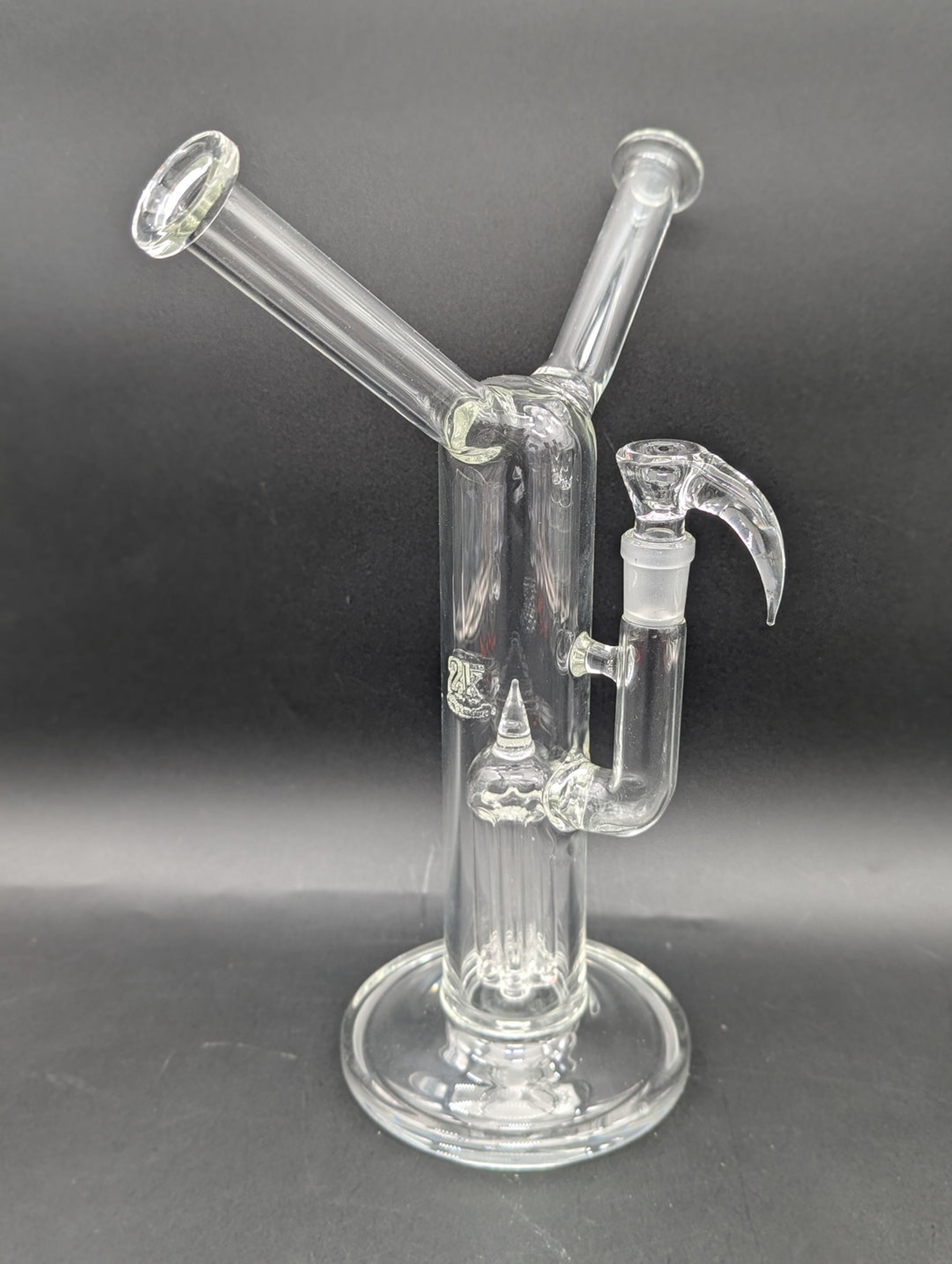 Preview pic of 2K GLASS 11" DOUBLE MOUTH TREE BONG