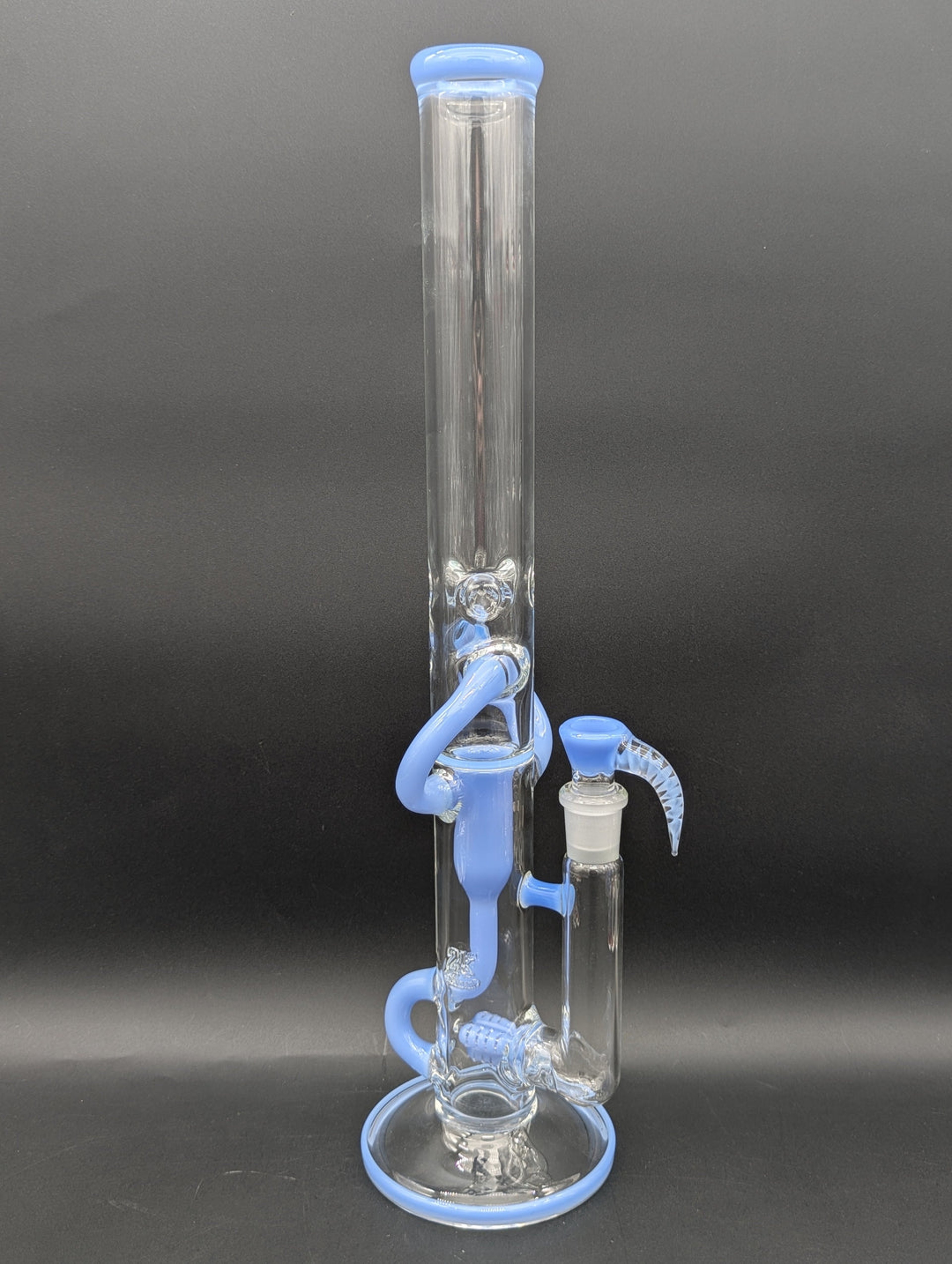 2K GLASS 18" THREELINE RECYCLER BONG image 0