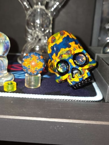 Preview pic of AKM x MAP skull lock and matching map marble