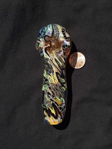 Preview pic of Inside out, color changing, borosilicate glass pipe. FREE SHIPPING
