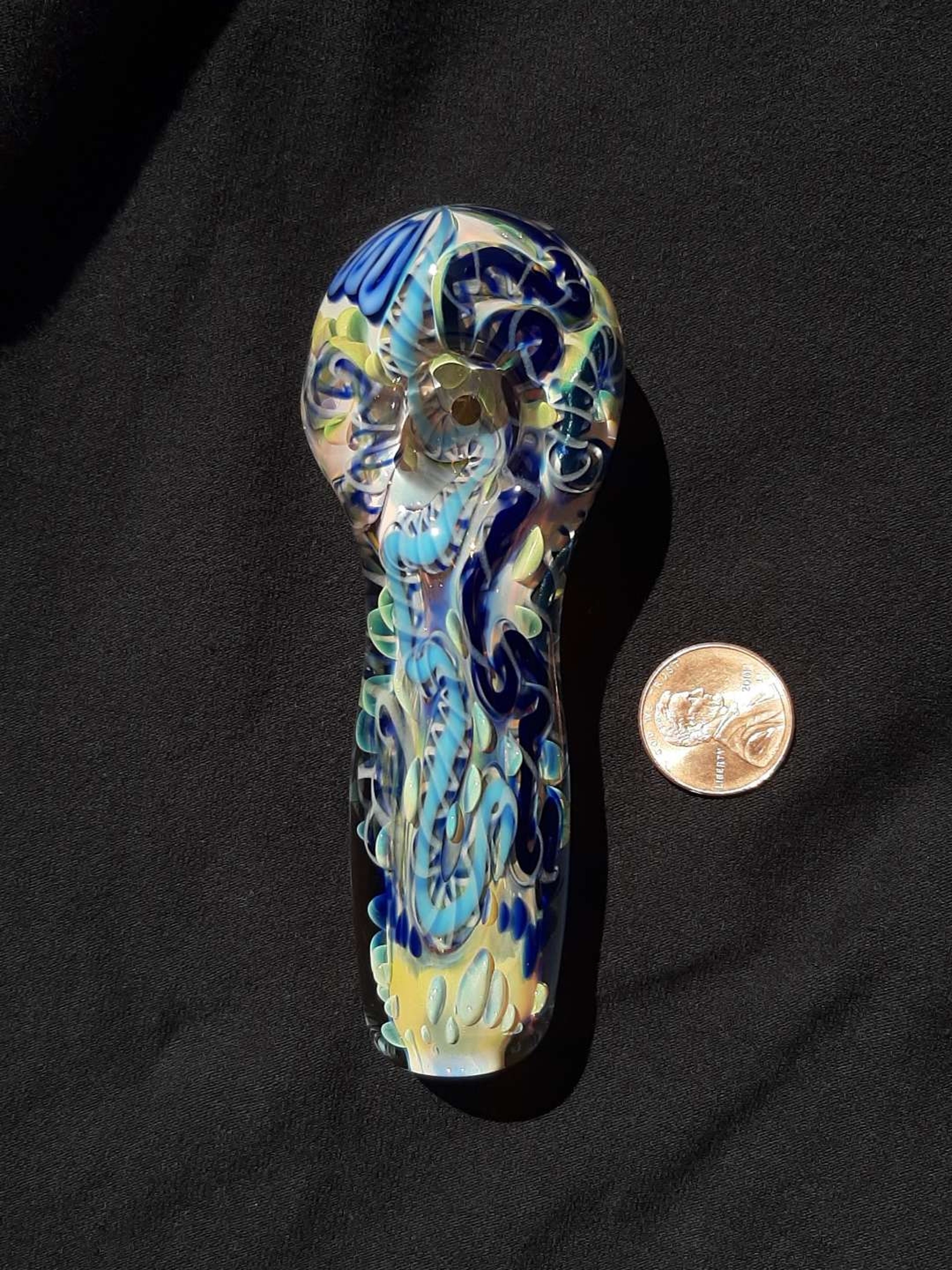 Inside out, color changing, borosilicate glass pipe. FREE SHIPPING image 0