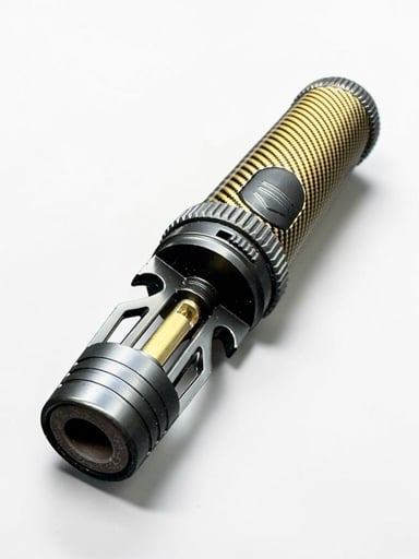 Preview pic of HB310 Gold Carbon Fiber Jet Torch Lighter Windproof Refillable Butane