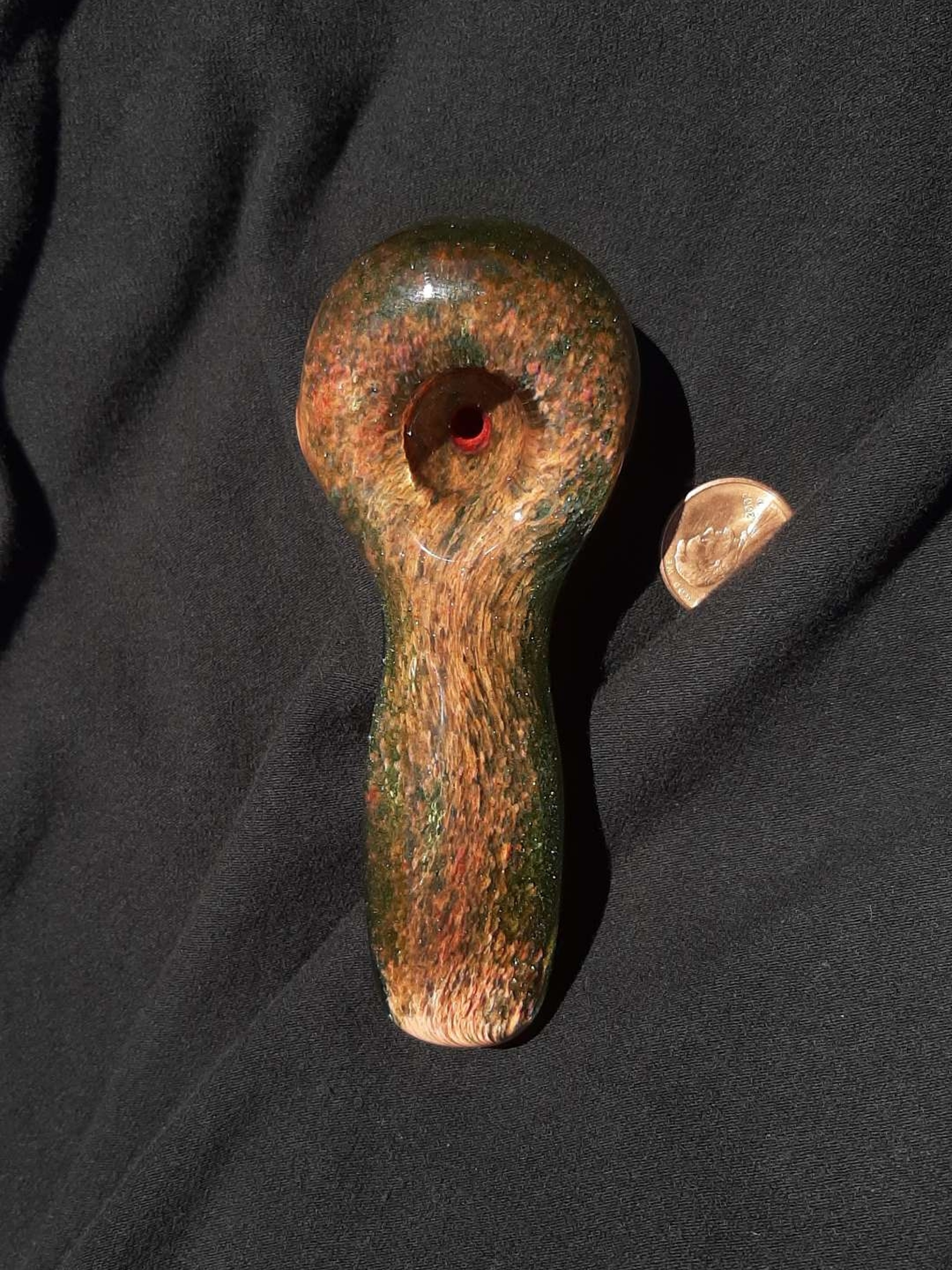 Preview pic of Inside out, frit, borosilicate glass pipe. FREE SHIPPING