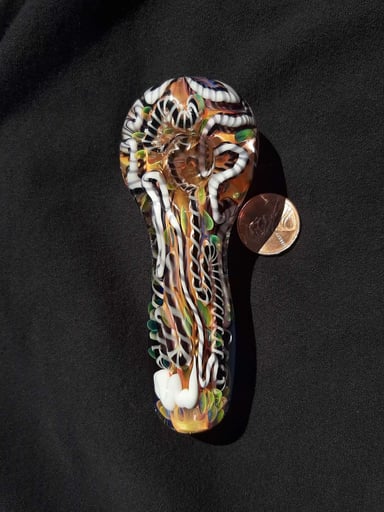 Preview pic of Inside out, color changing, borosilicate glass pipe. FREE SHIPPING