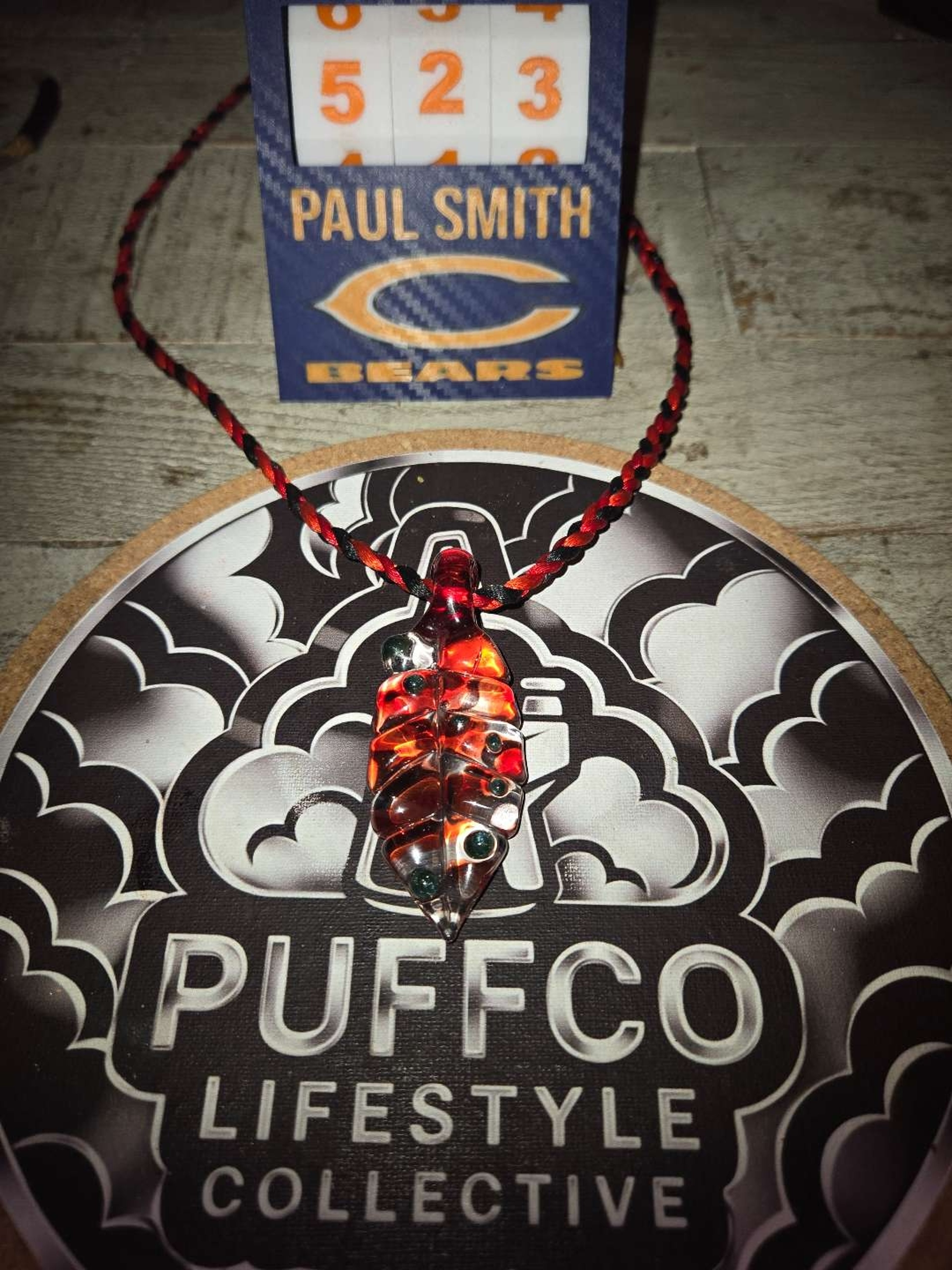 Red leaf pendant image 0