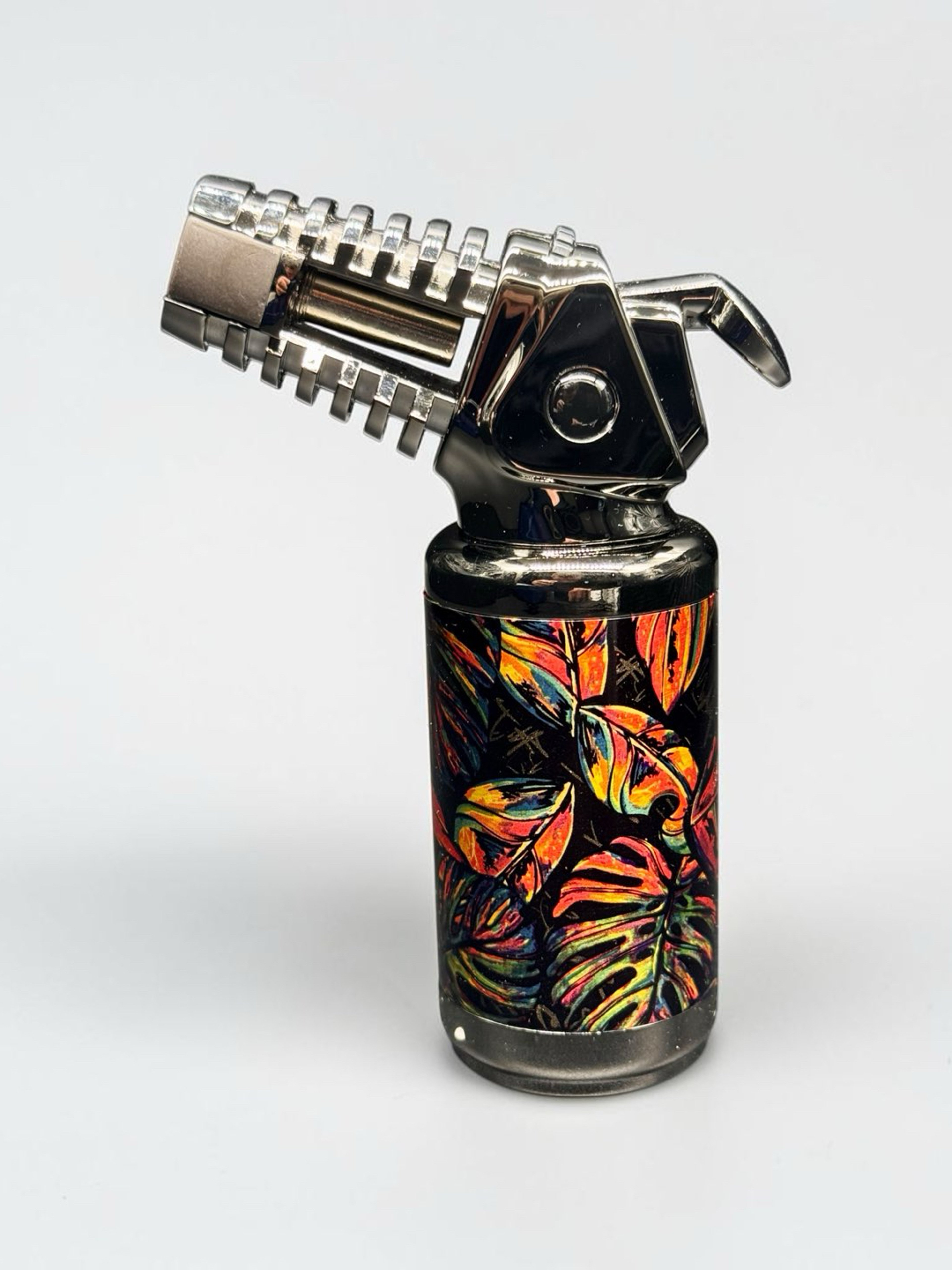 JOBON ZB-668 Tropical Leaf Jet Torch Lighter – Refillable Windproof Flame image 0
