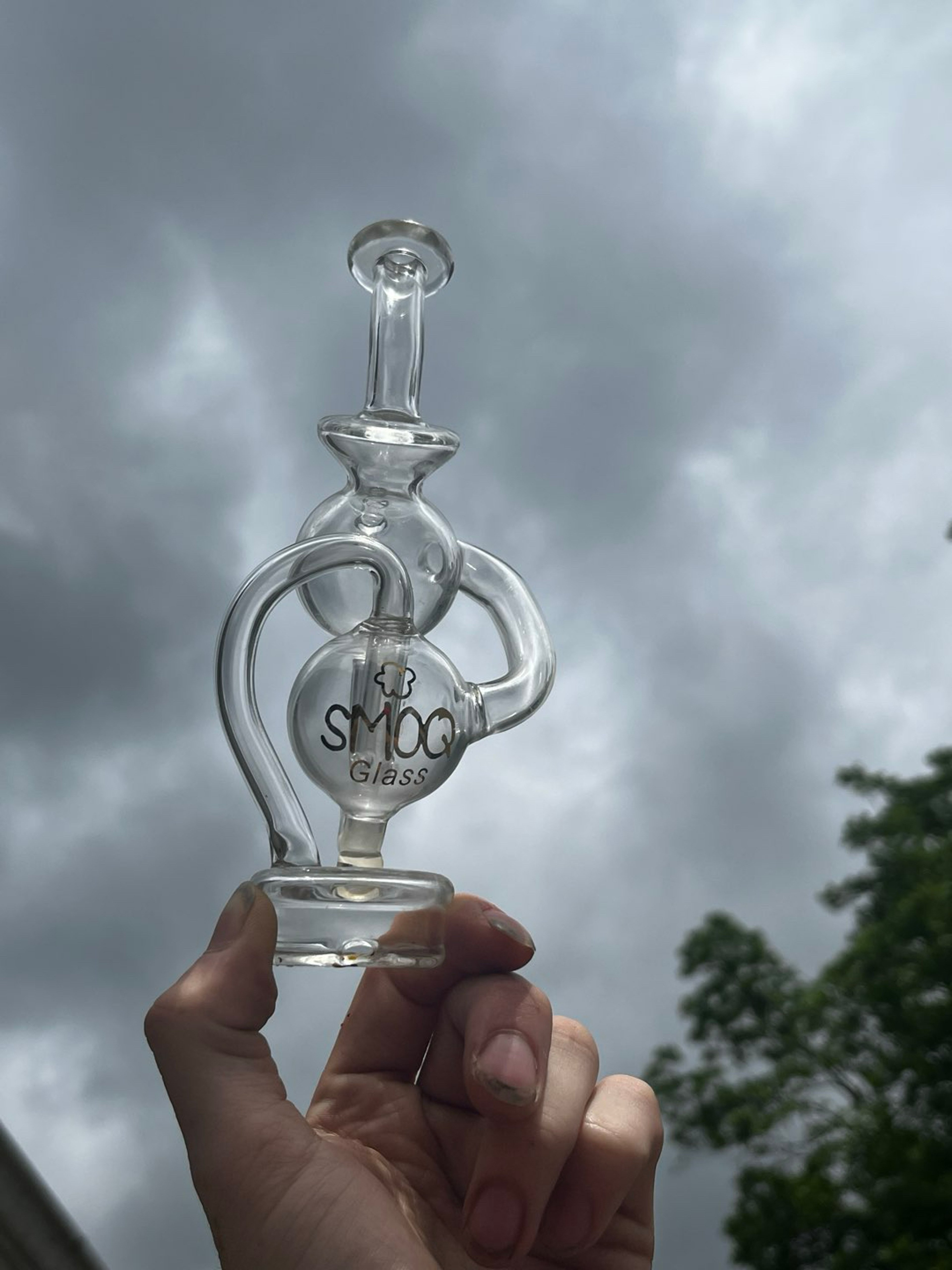 SmoQ glass double bubble puffco peak/ peak pro attachment image 0