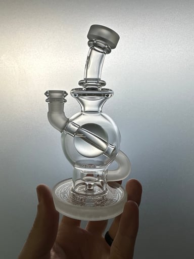 Preview pic of Mothership Glass Partial Sandblasted Inline Ball Rig