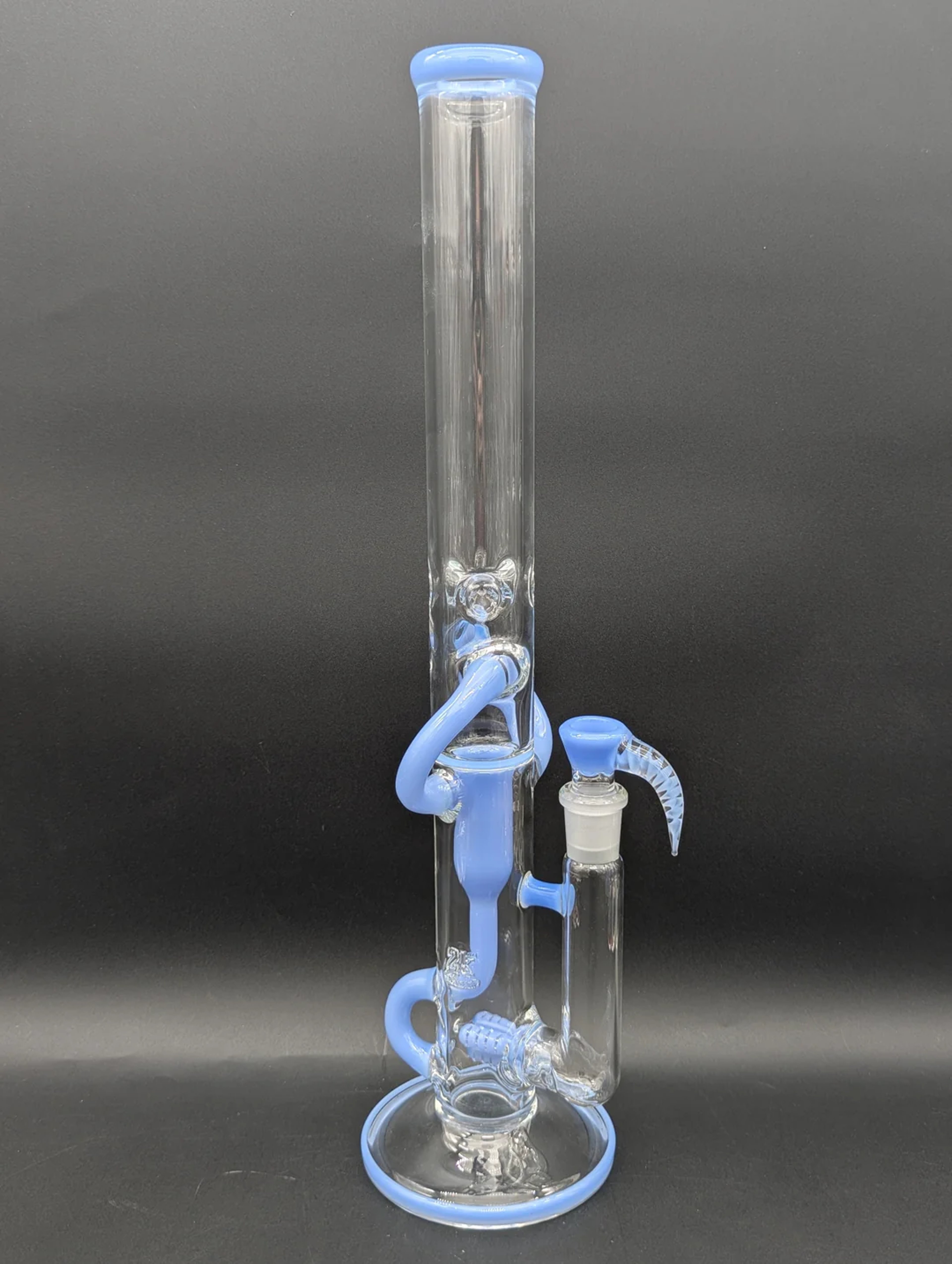 2K GLASS 18" THREELINE RECYCLER BONG image 0