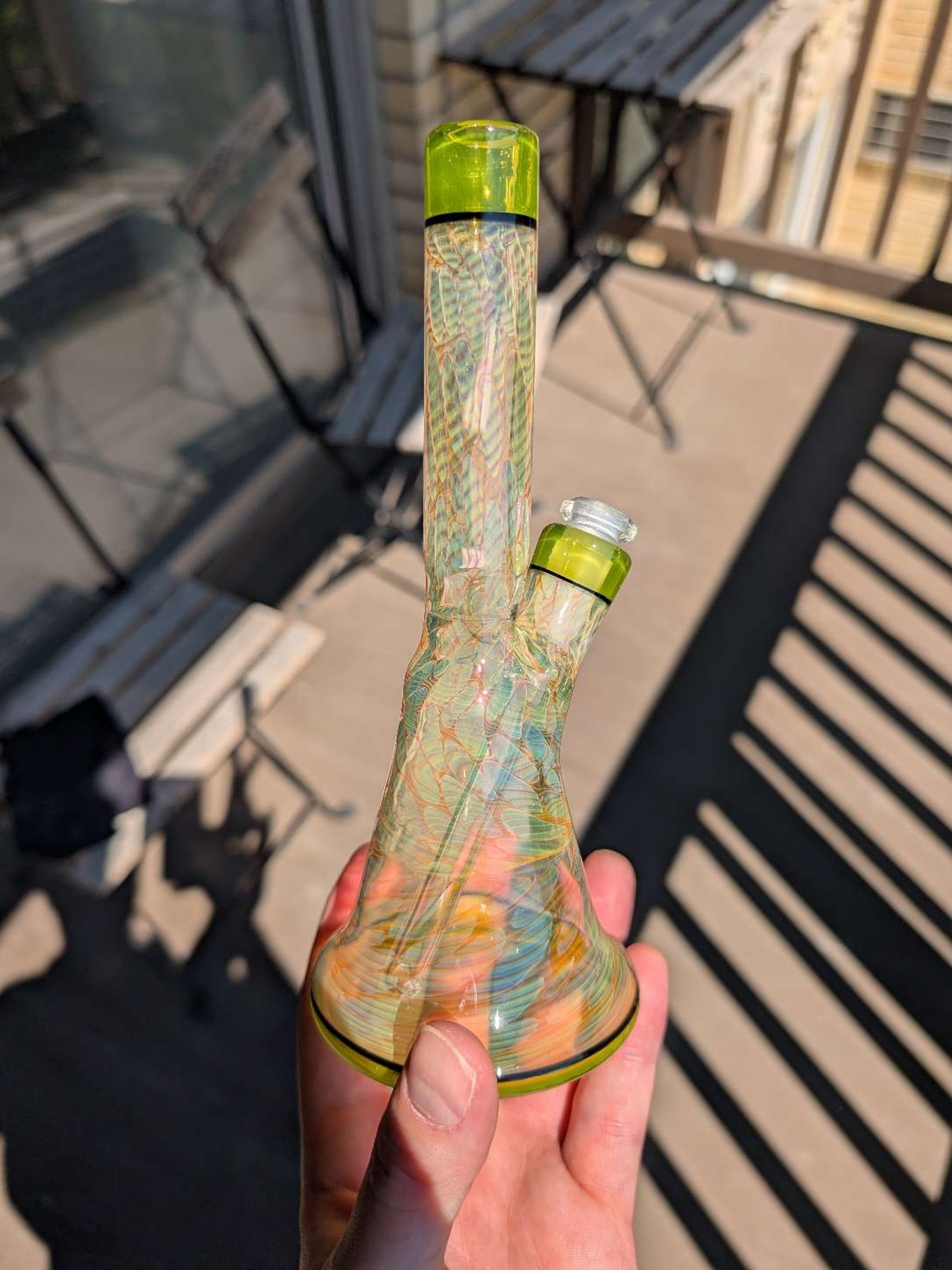 Preview pic of Carl Eifler Fume Tube and bubble cap set lime drop
