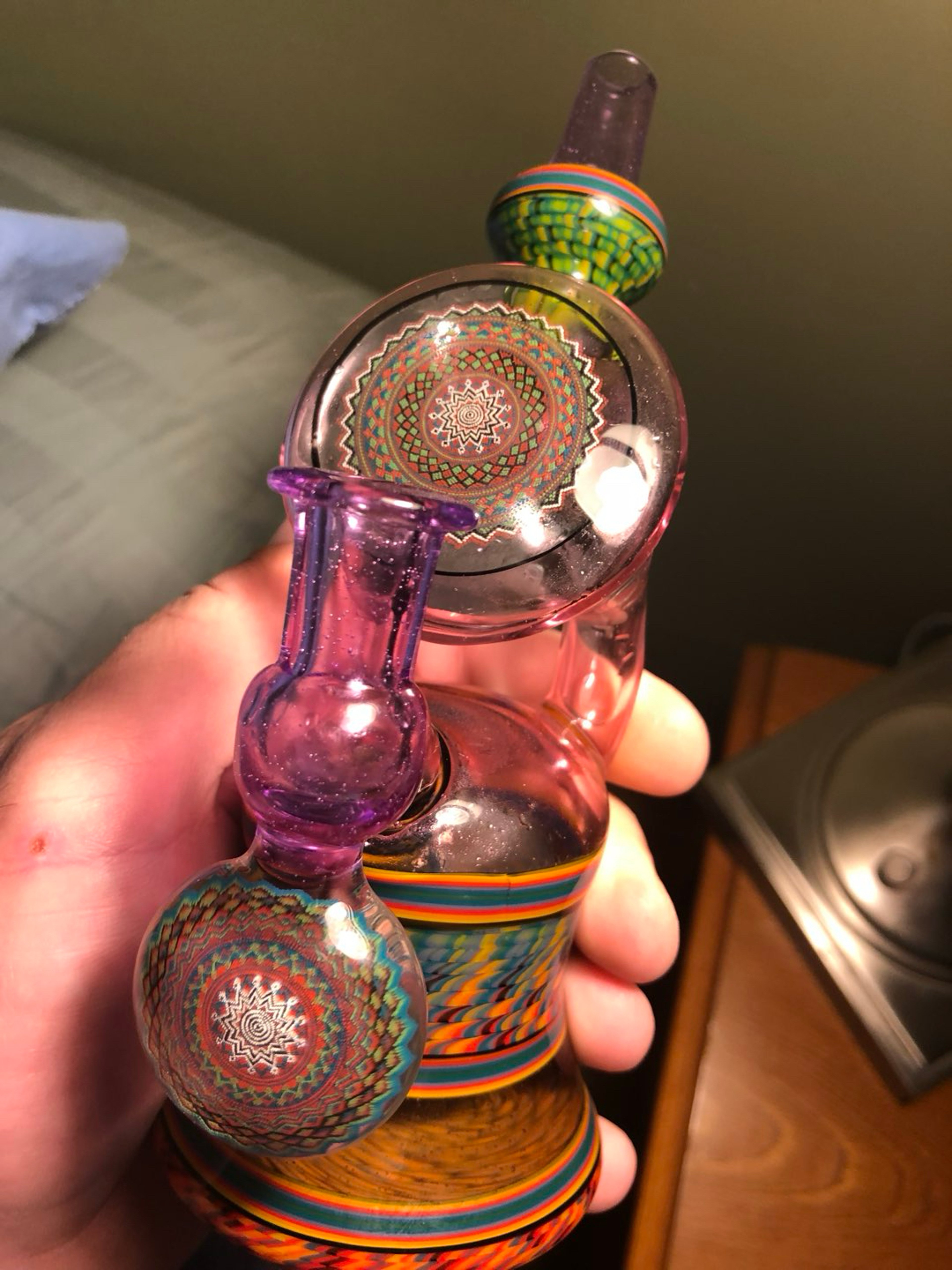 Preview pic of 2 Stroke x Takaomiyake collab stirrup with serum and purple potion