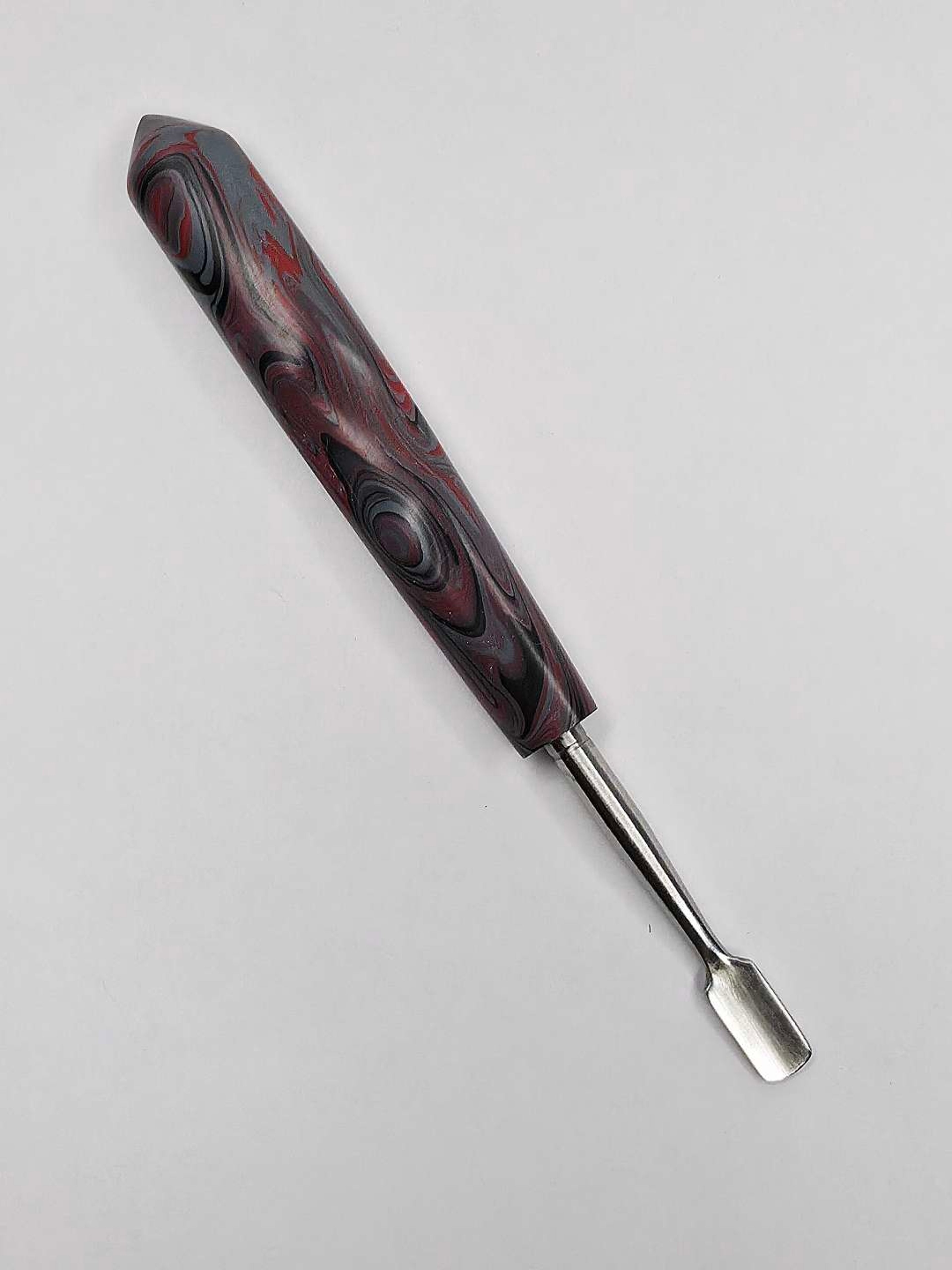 Preview pic of Ash Monarch Dab Tool | Handcrafted Stainless Steel Wax Clay Carving Tool | Recycled HDPE Handle | by The Mellow Box