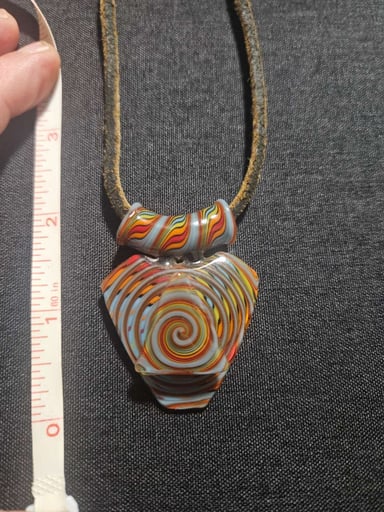 Preview pic of Heady Wig-Wag Linework Shield Pendant