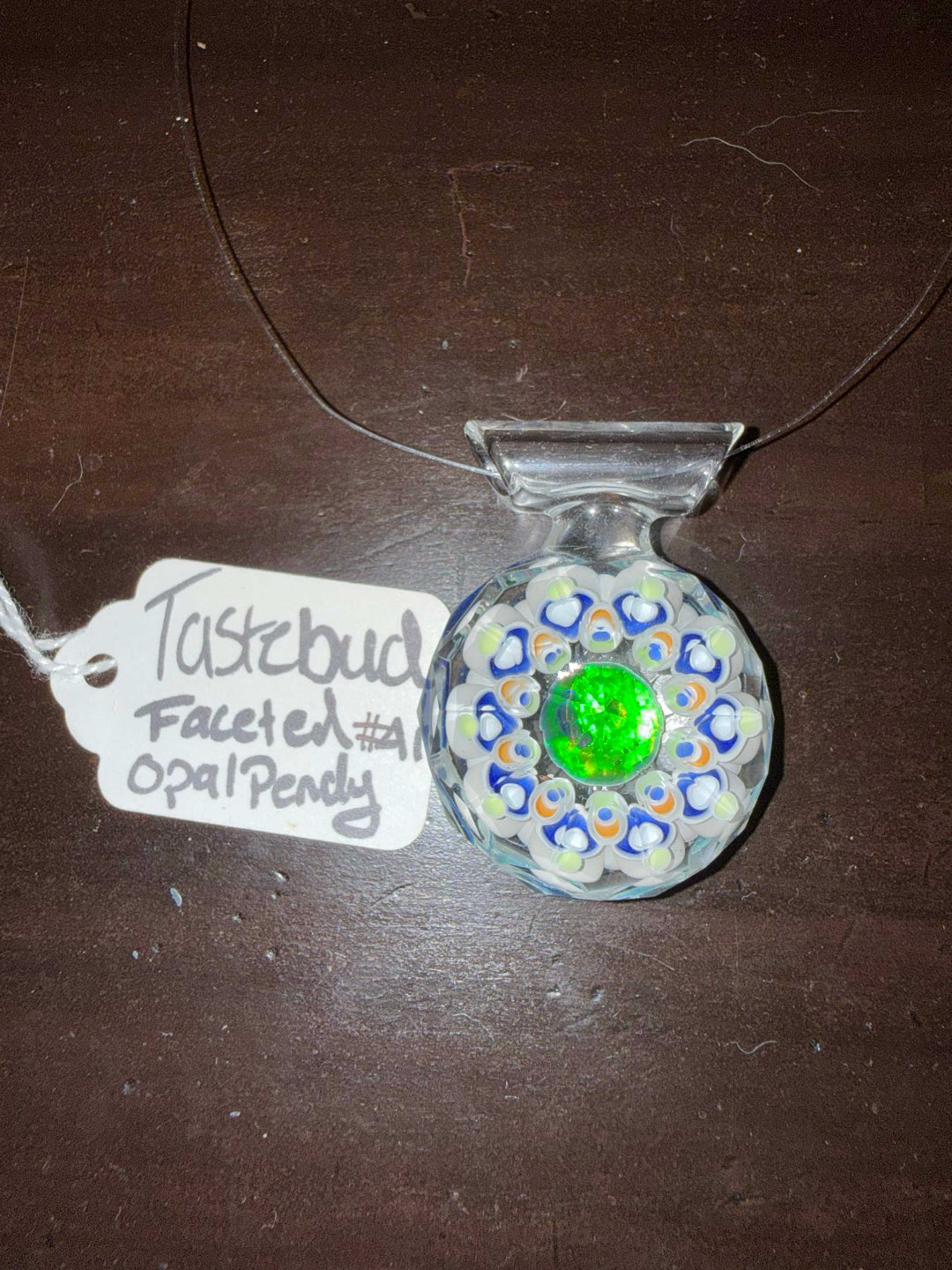 Preview pic of TGD Glass Faceted Opal Pendy #41