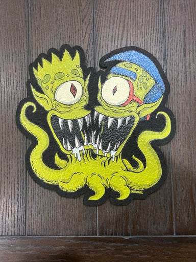 Preview pic of Rob Israel Bart and Milhouse Alien Moodmat