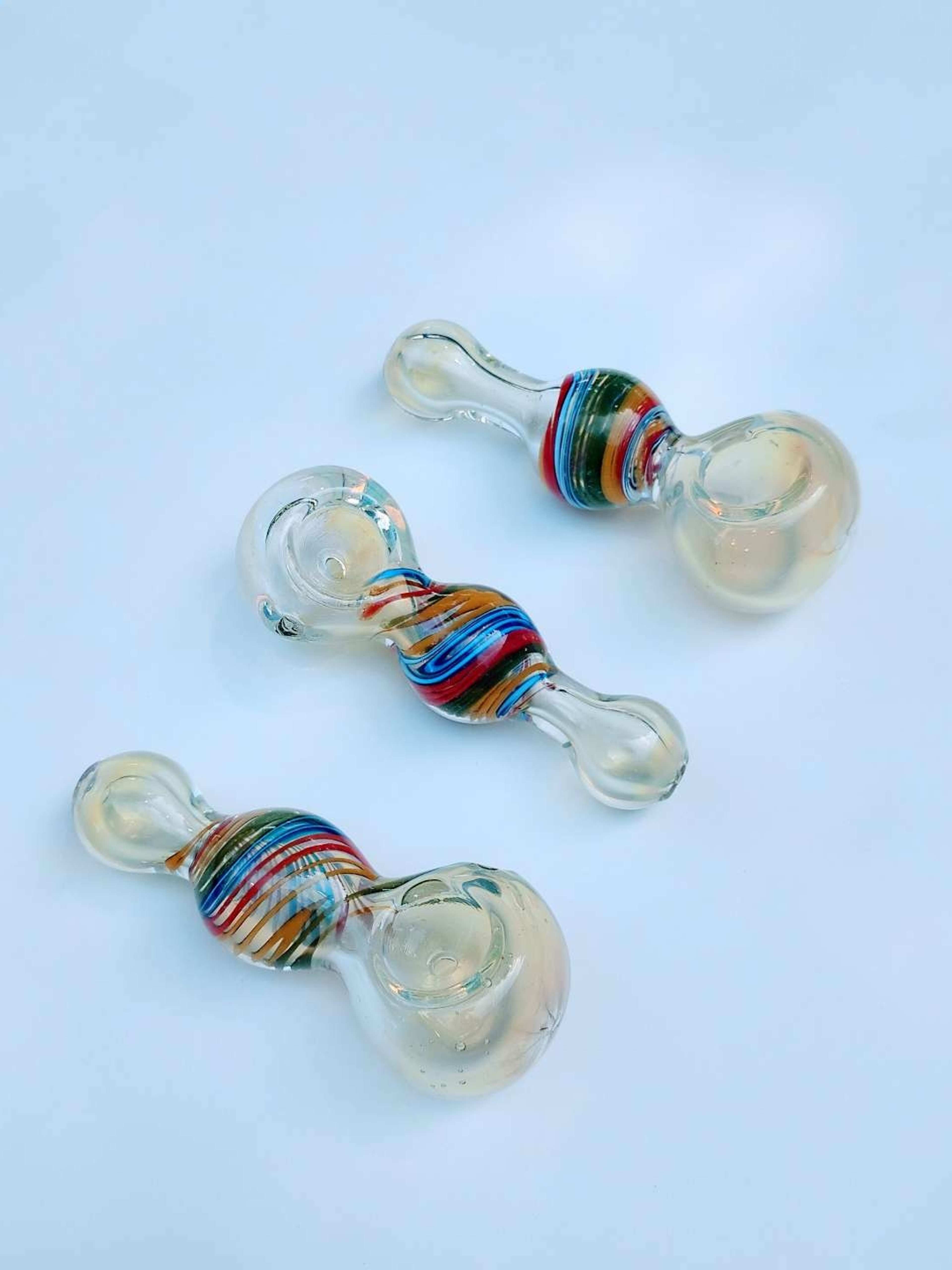 Preview pic of Rasta Swirl Frit Art Dry Pipe