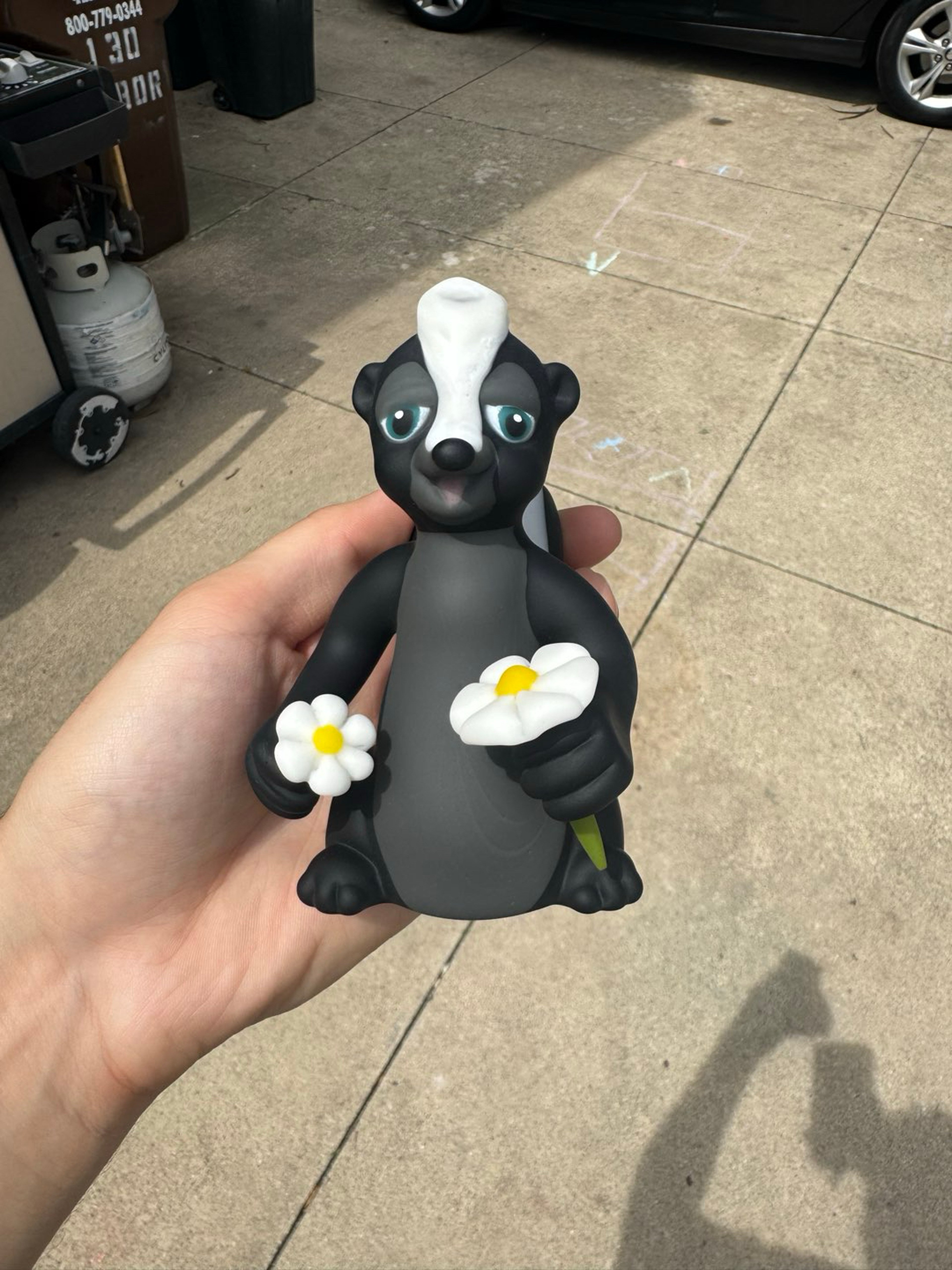 Preview pic of Kalebfolckglass Skunk Flower Bubbler.