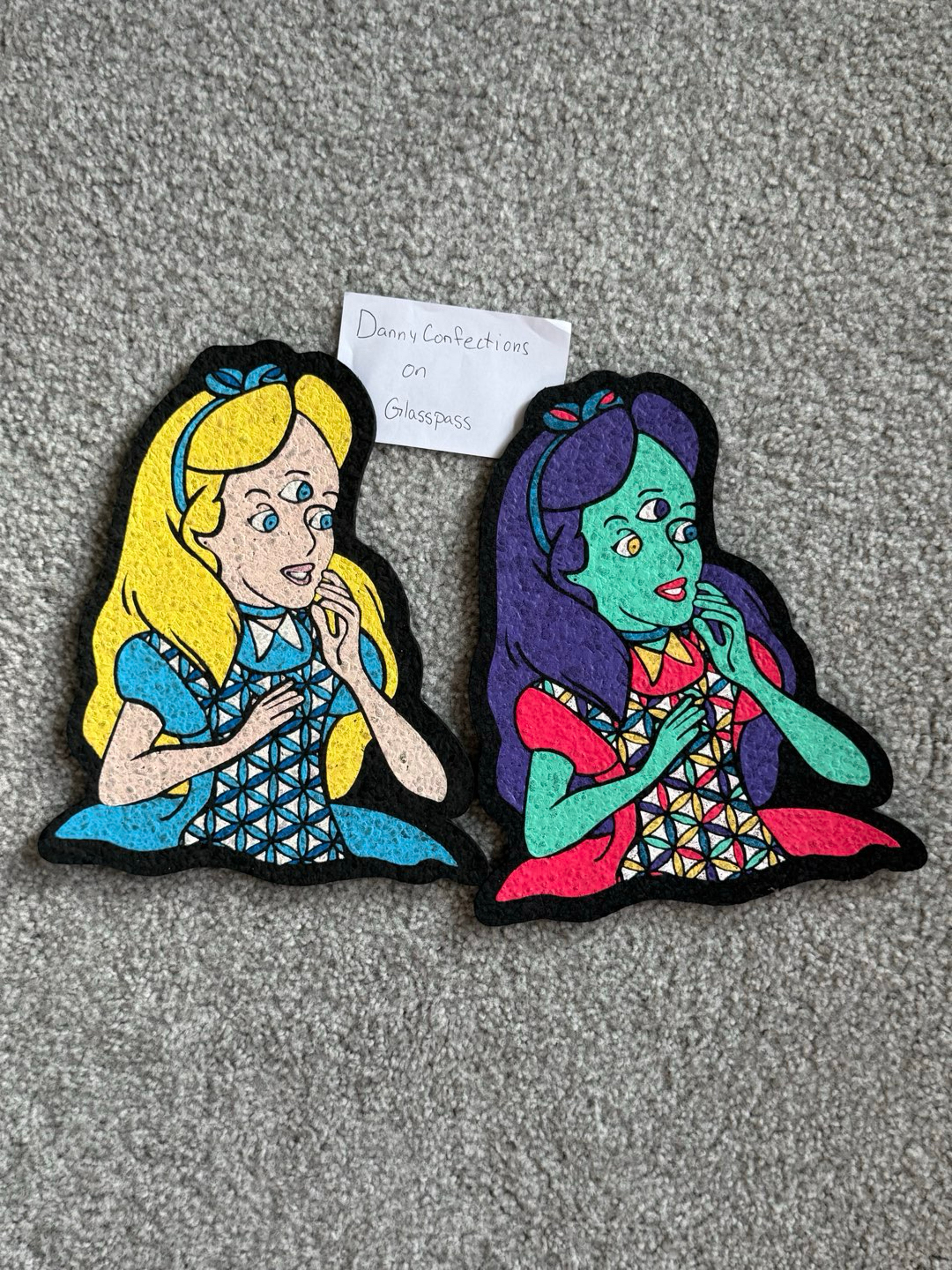 Preview pic of OG Alice and Alien Alice moodmats