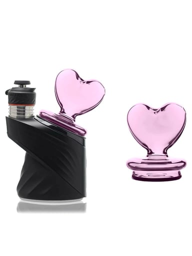 Preview pic of Pink Heart Dry Puffco Peak Glass Attachment
