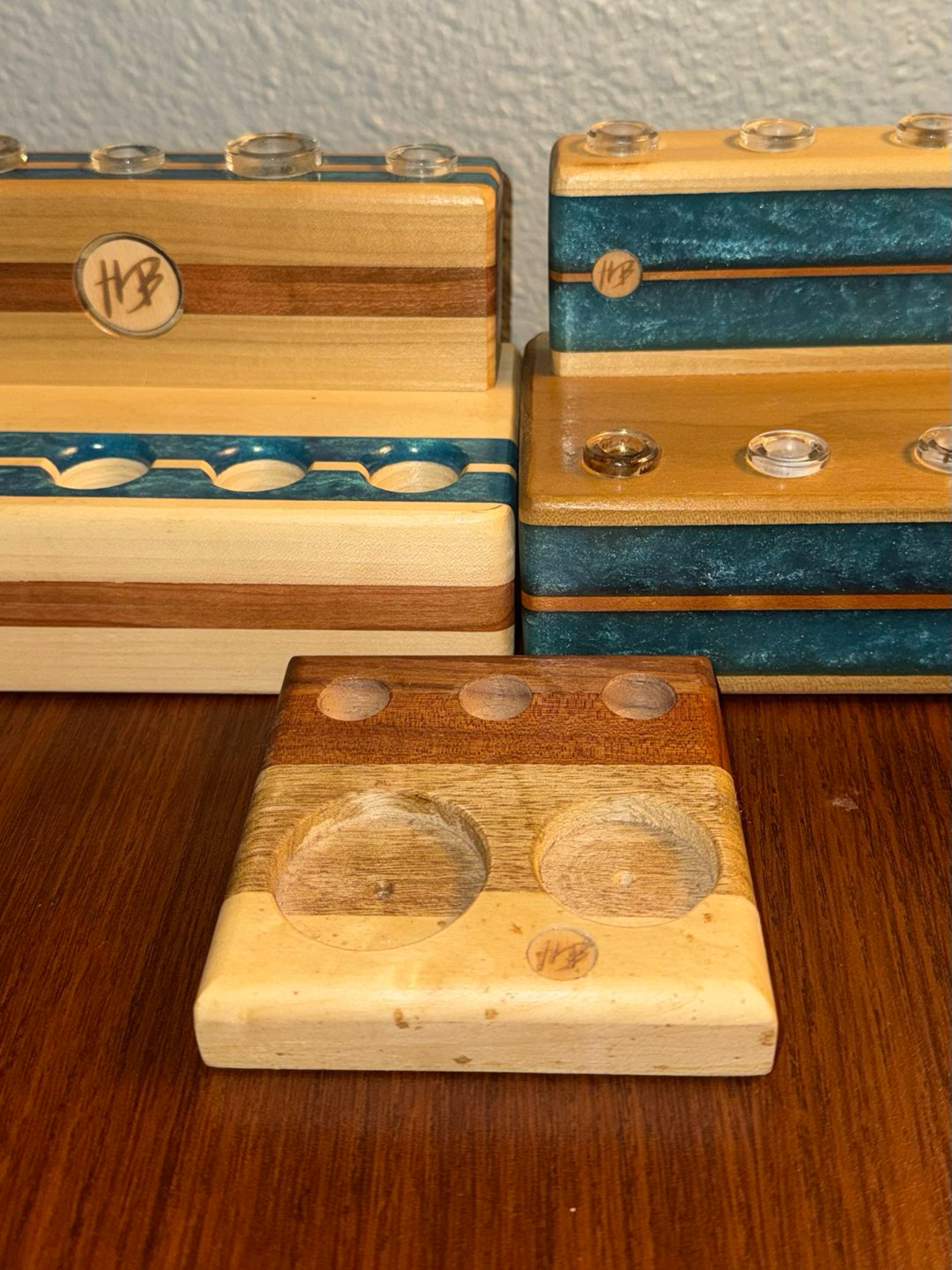 Preview pic of HeadyBlokCreations 10mm/14mm Joint, Cap, & Marble Display 2 Pack w/ bonus pearl tray