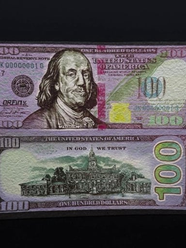 Preview pic of $100 bill moodmat