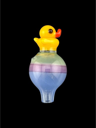 Preview pic of Brand New Ryno Glass Duck Bubble Cap Purple