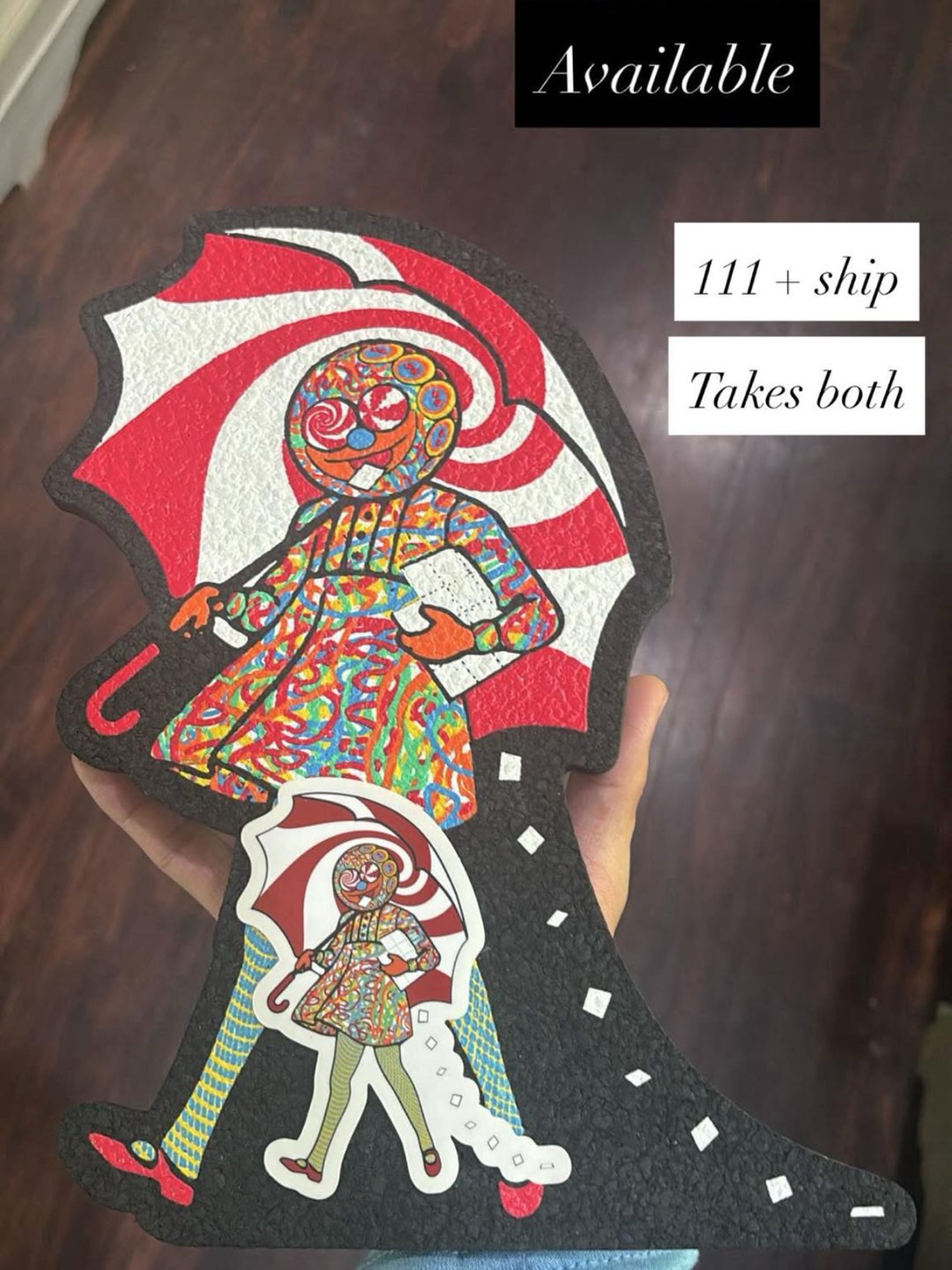 Preview pic of Slinger x Mike Gong / Gongster Mood mat & sticker rare