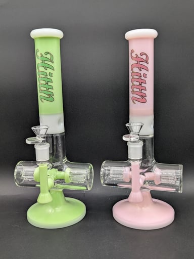 Preview pic of HITTN GLASS 12" DUAL INLINE TREES BONG