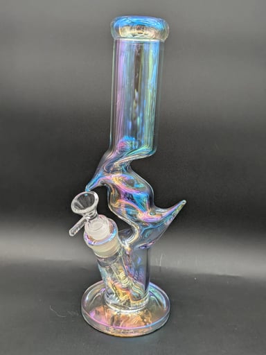Preview pic of 13" IRIDESCENT DOUBLE KINKED BONG