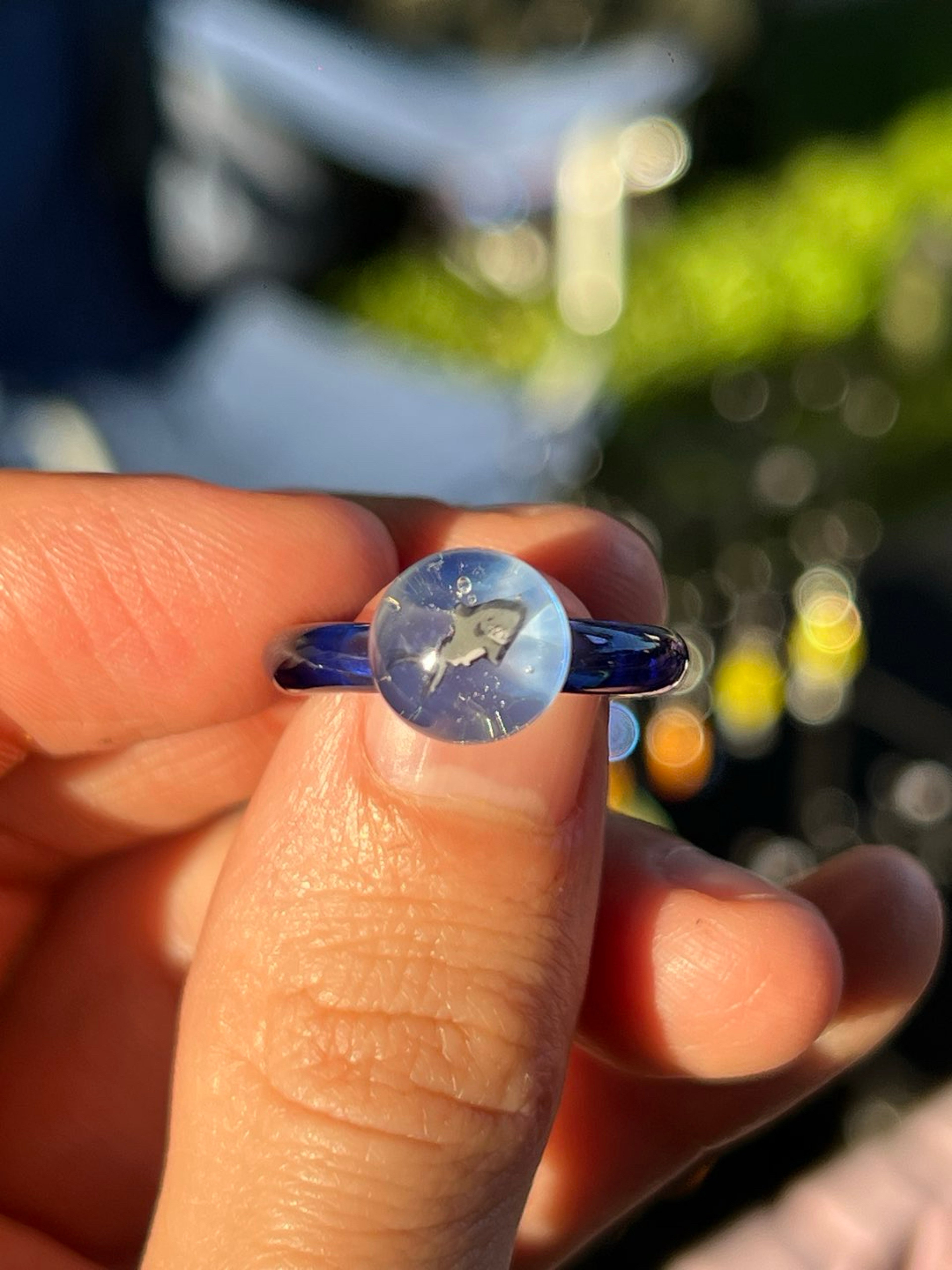 Preview pic of Ring size 4.5 - Blue, Shark mille (UV)