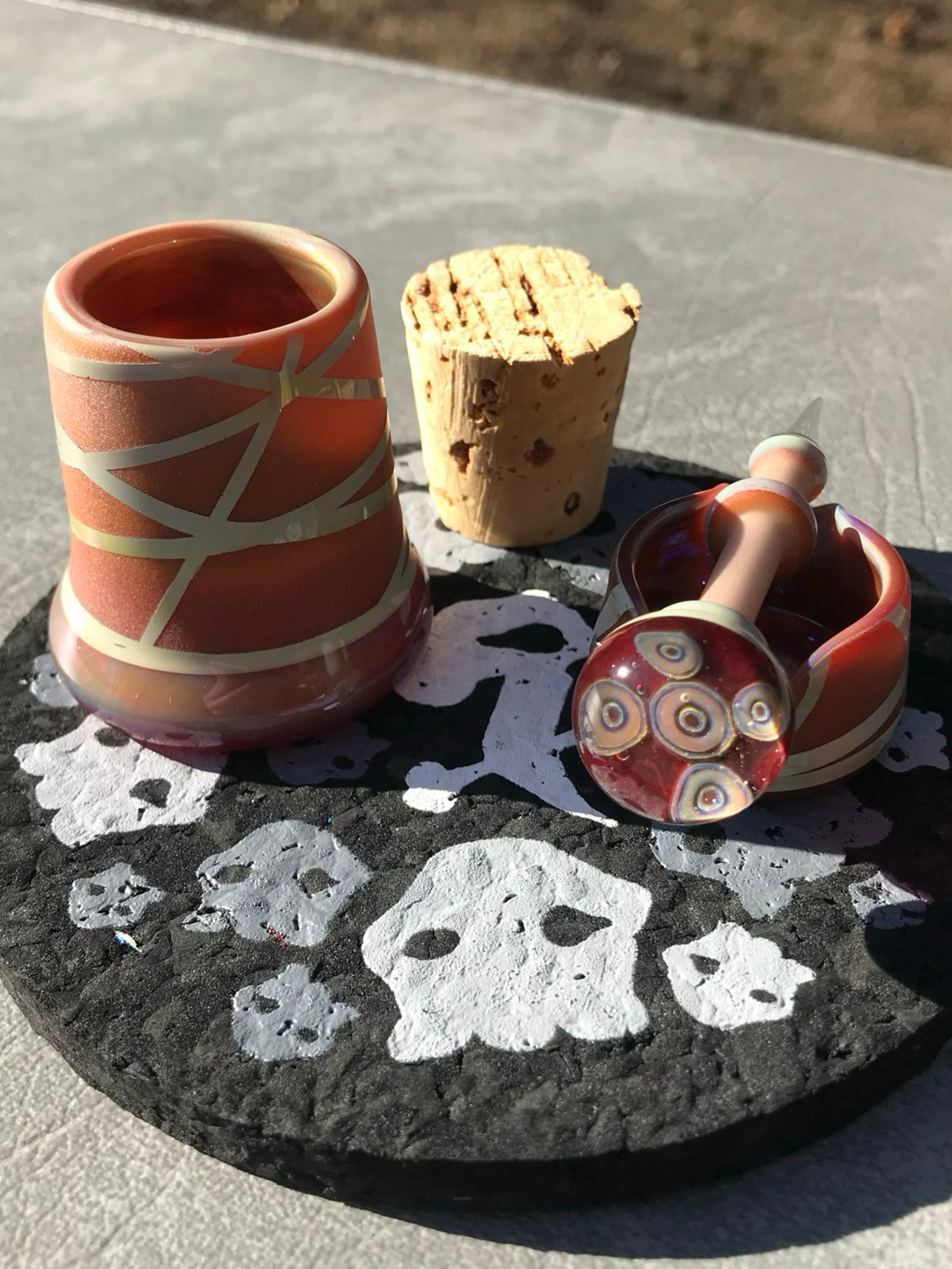 Preview pic of Chad G Stash Jar w/ cork lid, Dabber & Hash Jar