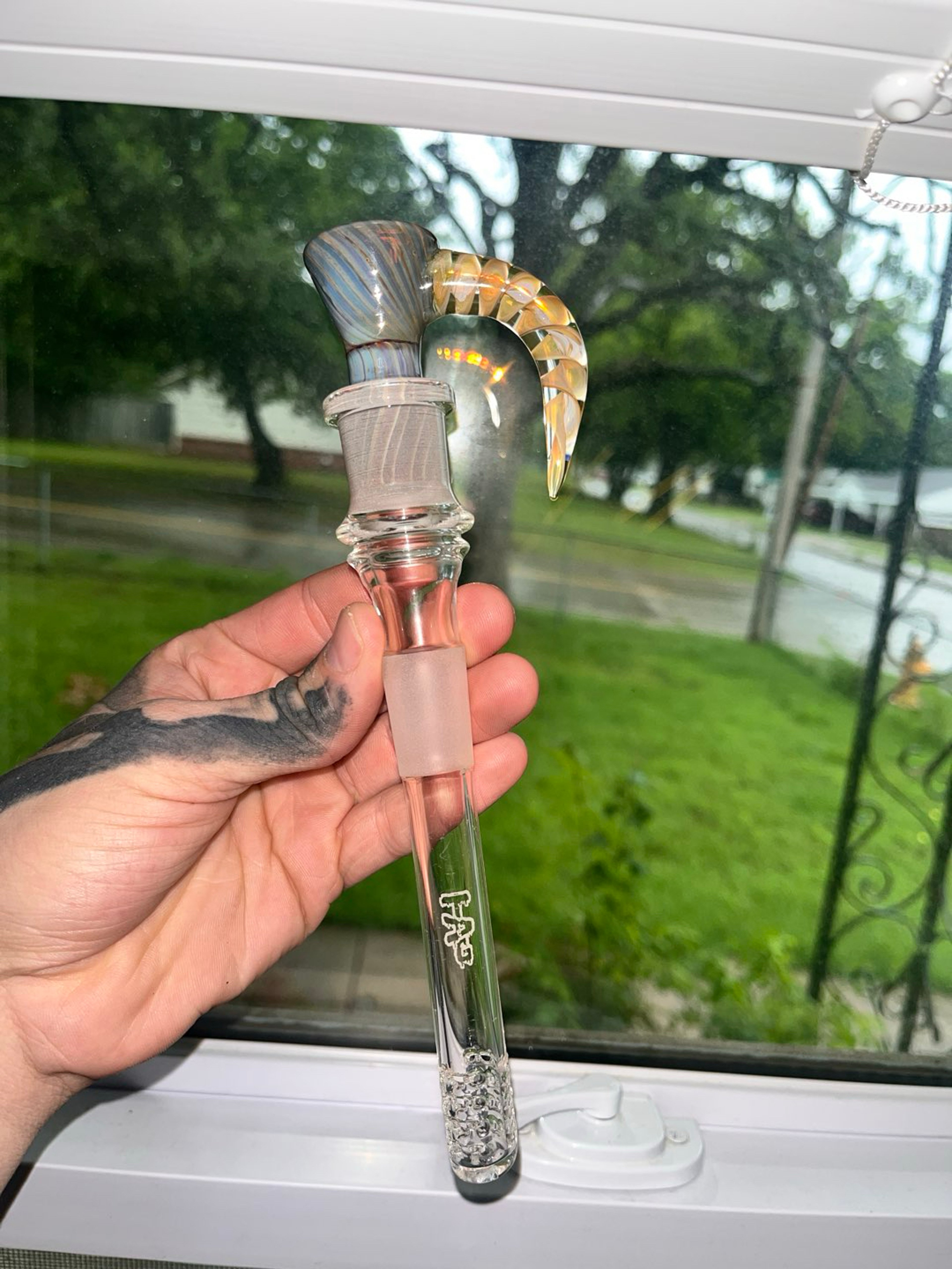 Preview pic of Greek glass bowl and TAG stem combo