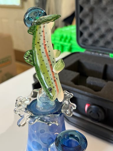 Preview pic of 603 Glass Custom Trout Dab Rig w/ Pelican 1170 Case – Never Used
